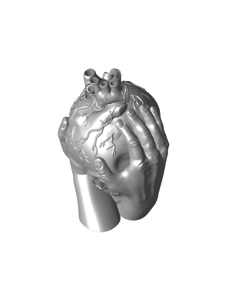 Heart Broken Skull Sculpture / Vase / Planter / No Supports 3d model