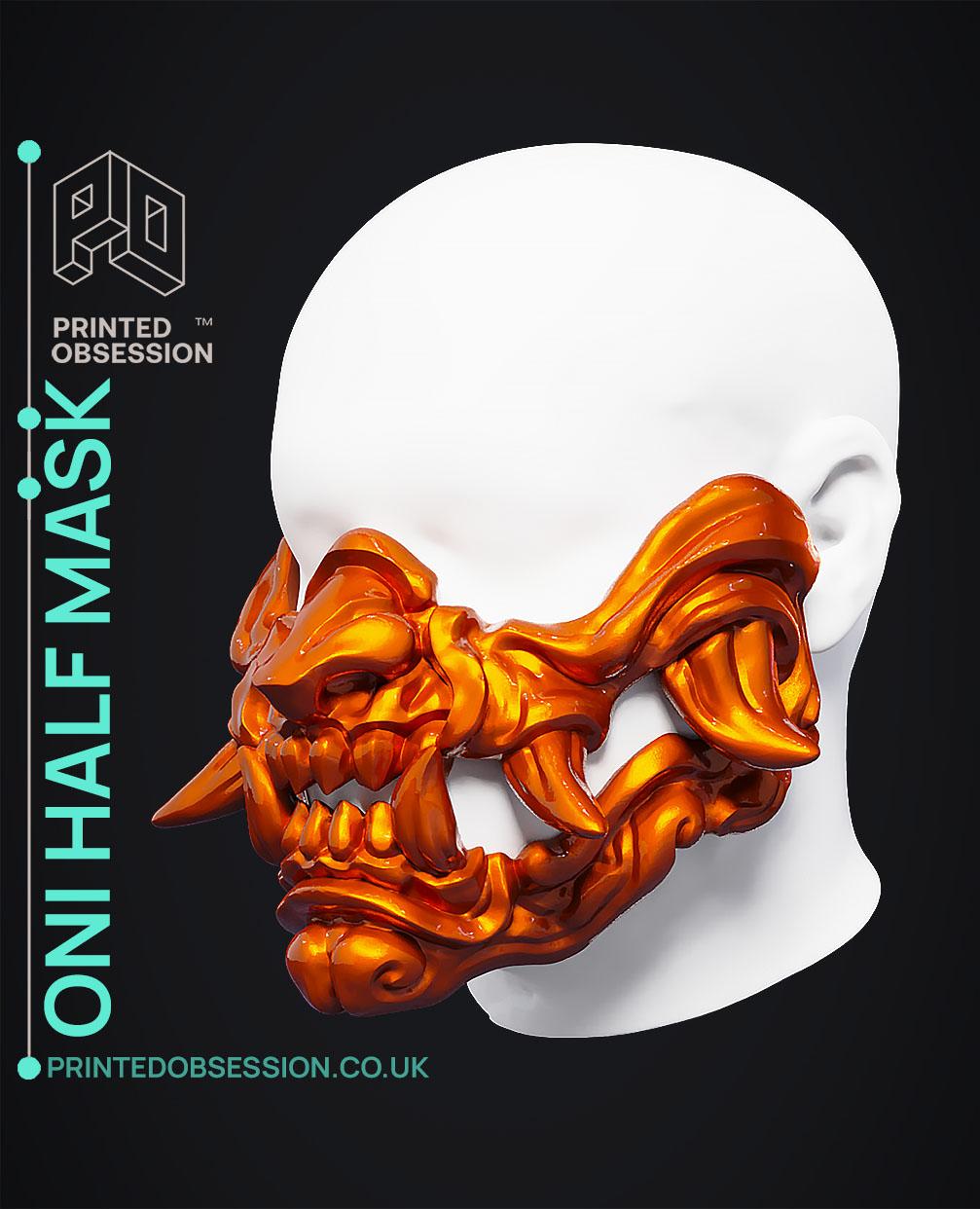 Oni Half Mask - Wearable 3d model