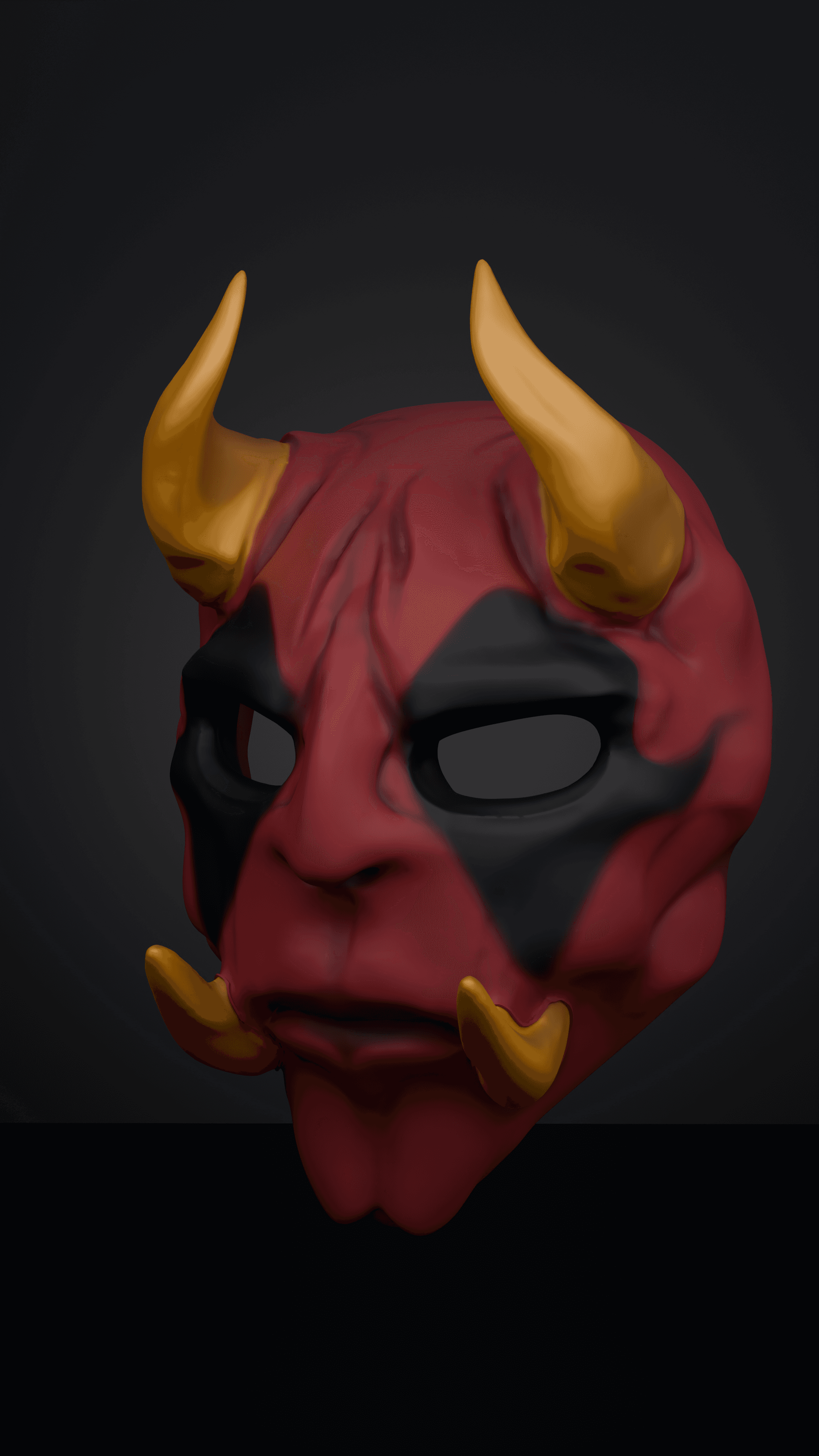 Deadpool X Oni - Stylish face mask 3d model