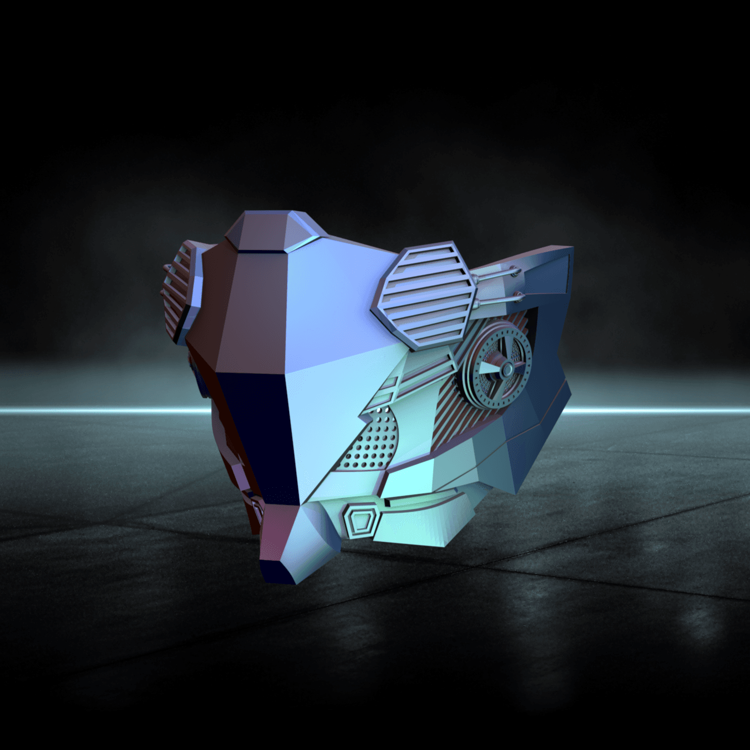 Cyber Mask -"Cyber" (Sculptober Day 13) 3d model