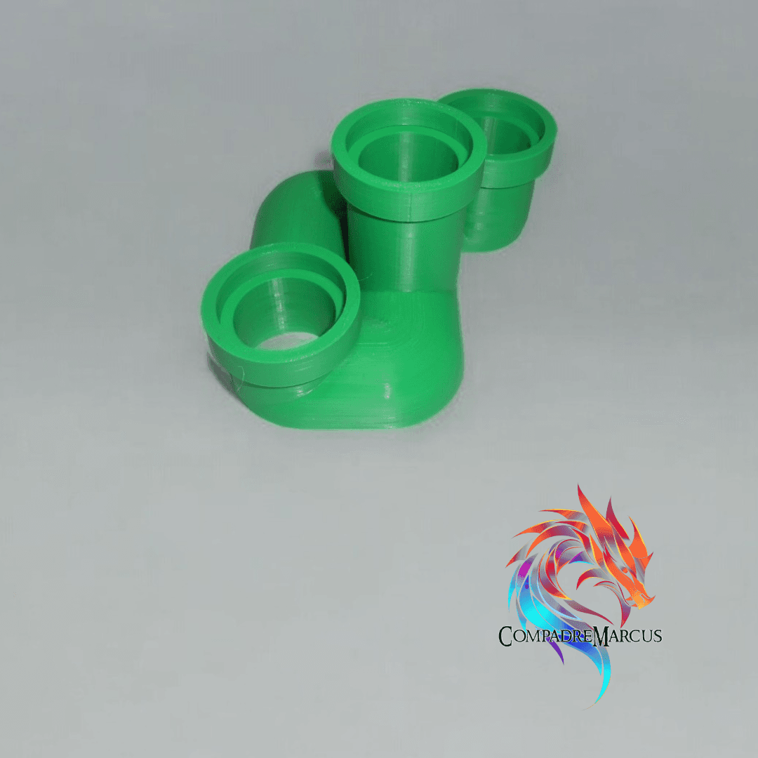 Amiibo Triple Pipe Display / No supports 3d model