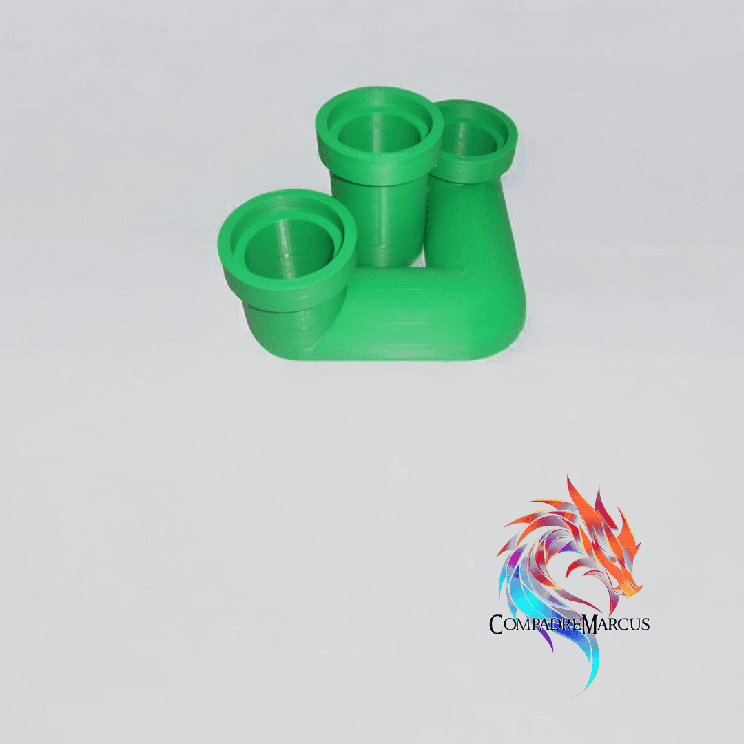 Amiibo Triple Pipe Display / No supports 3d model