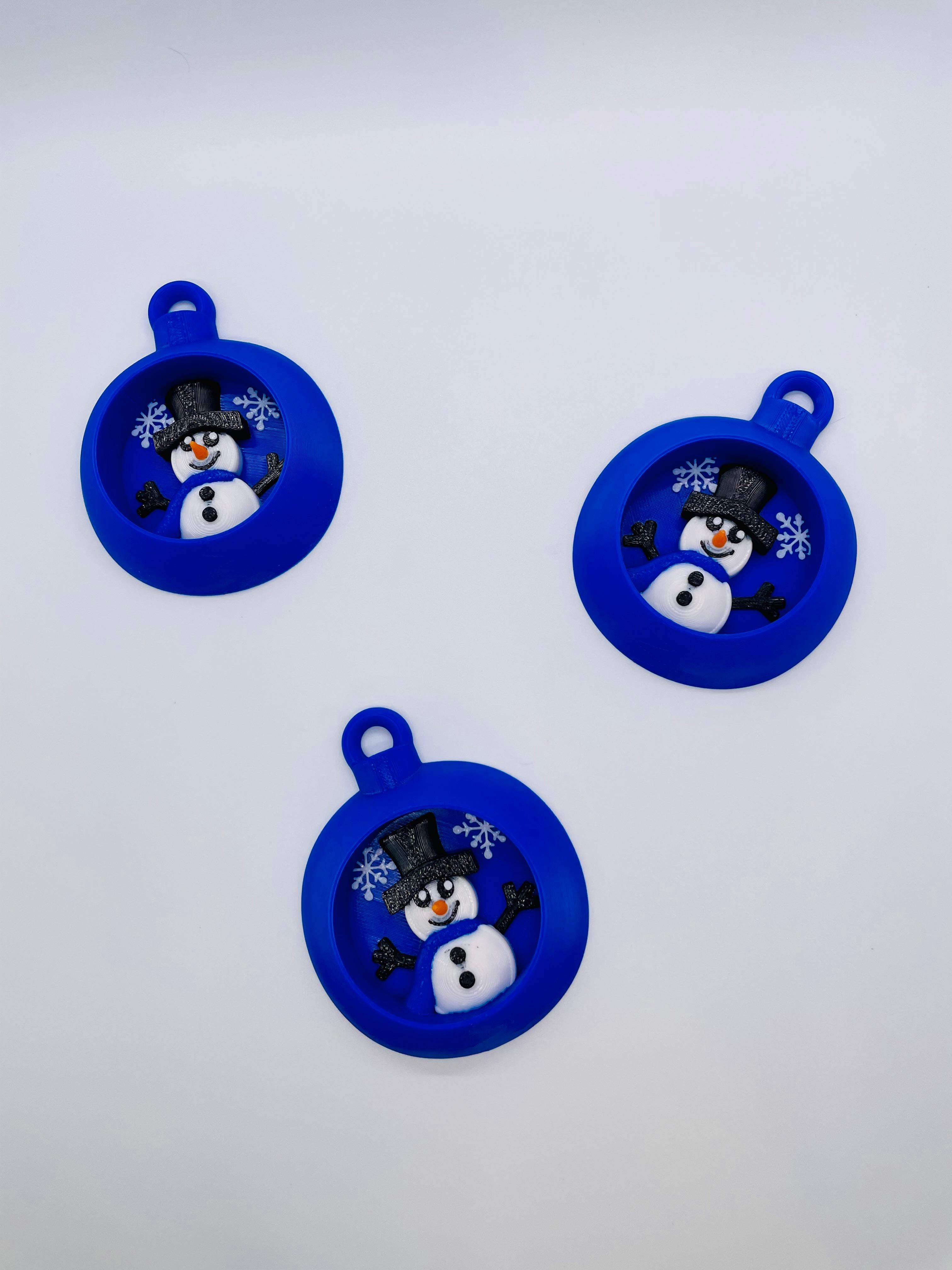 Snowman Ornament Set 3d model