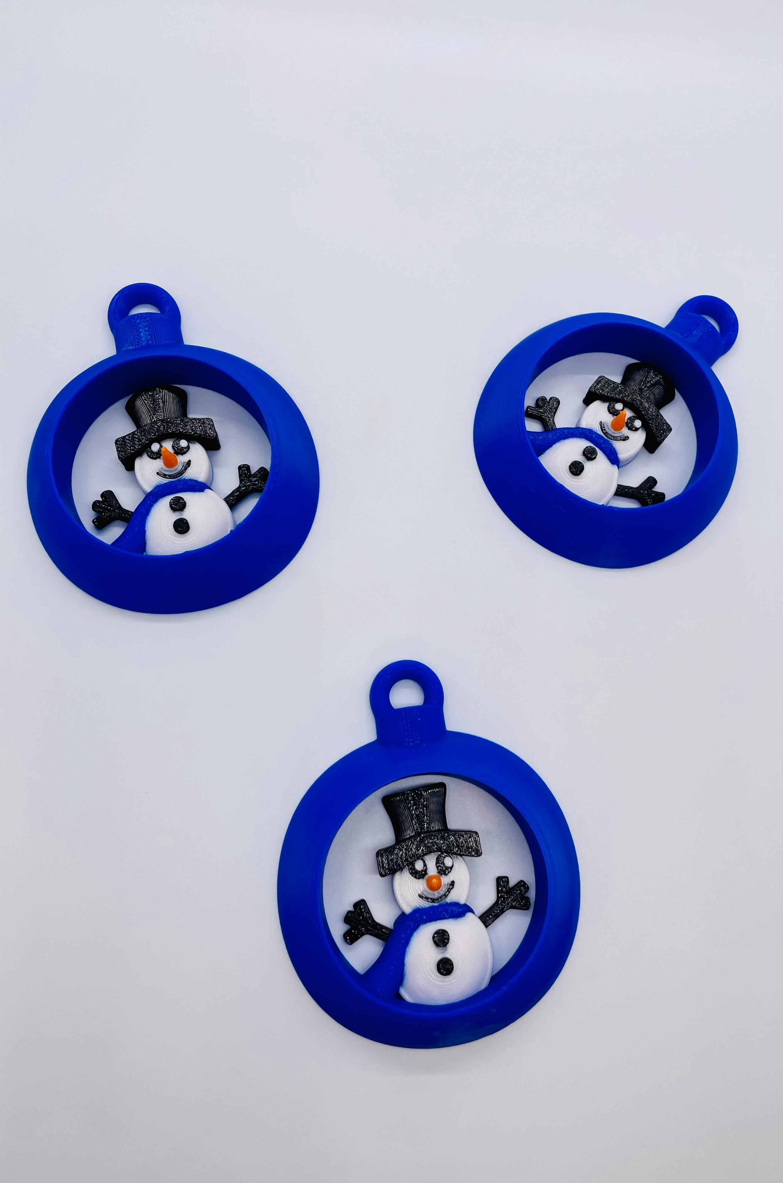 Snowman Ornament Set 3d model