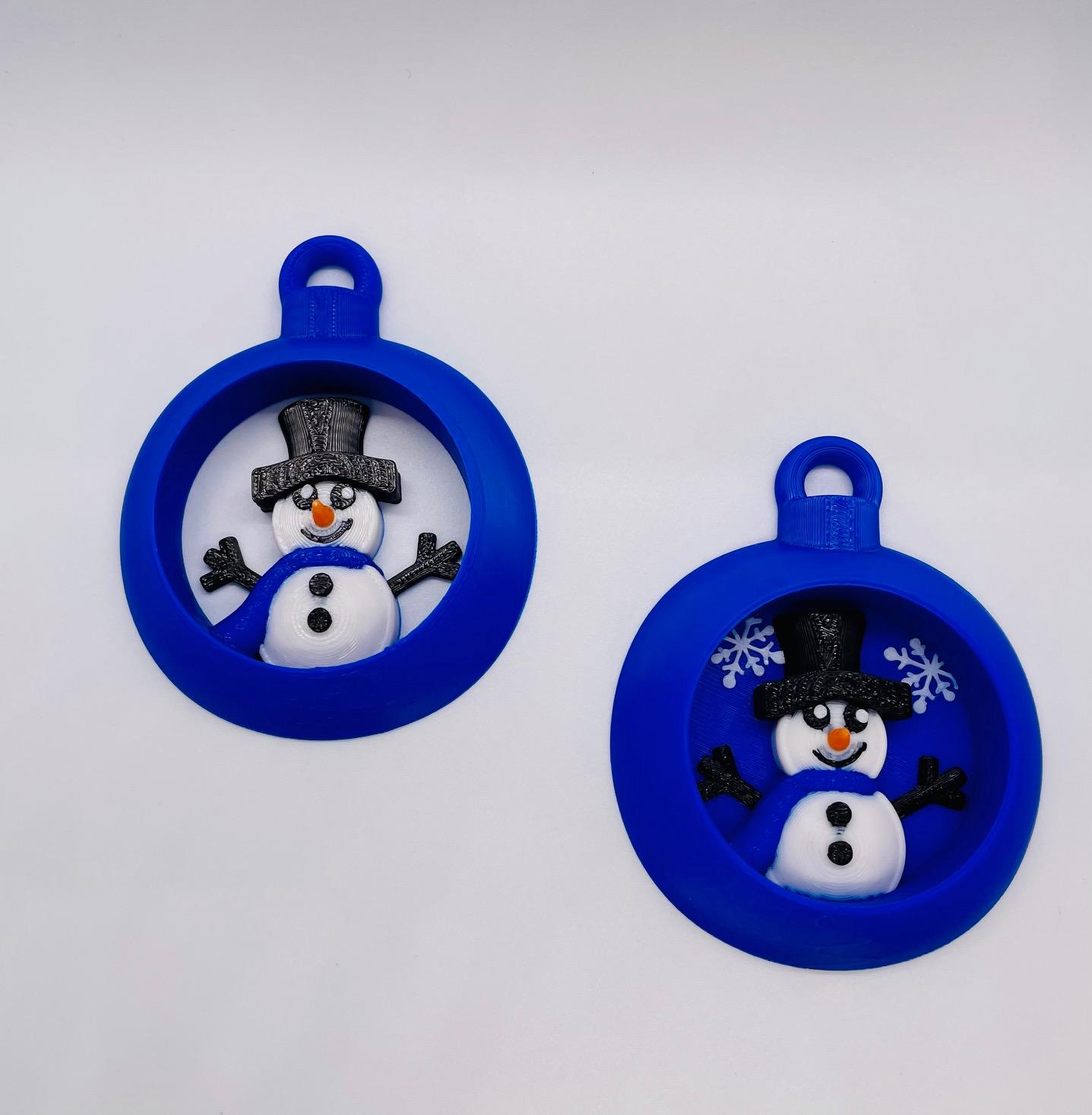 Snowman Ornament Set 3d model