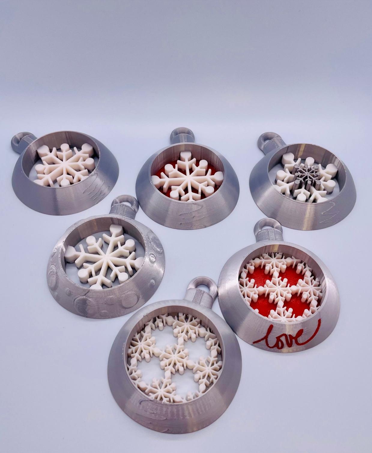 Snowflake 6 Ornament Set 3d model