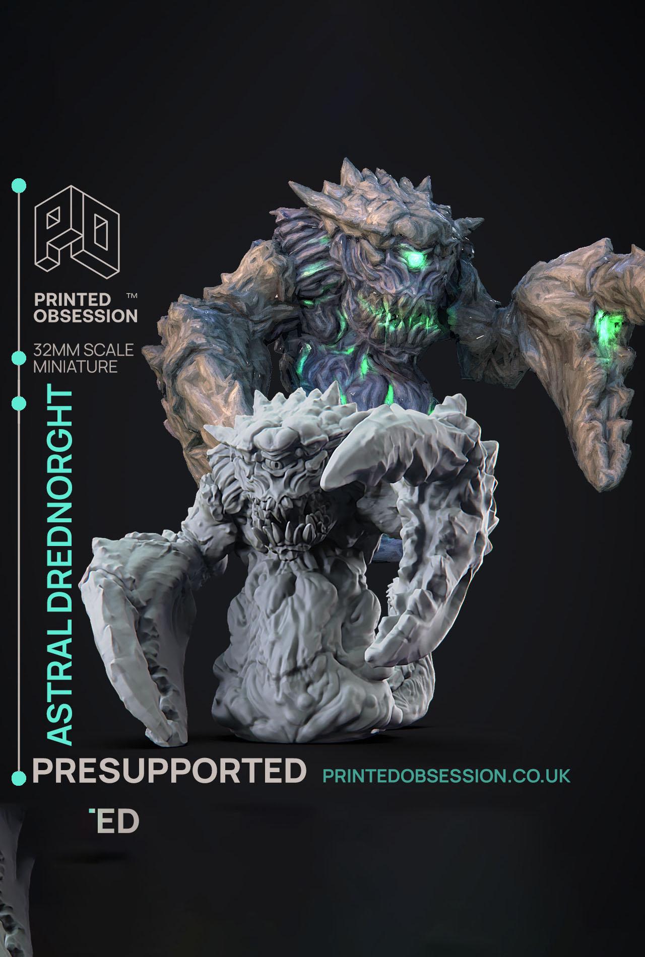 Astral Dreadnorght - Monsters of the Multiverse PRESUPPORTED - Illustrated and Stats - 32mm scale			 3d model