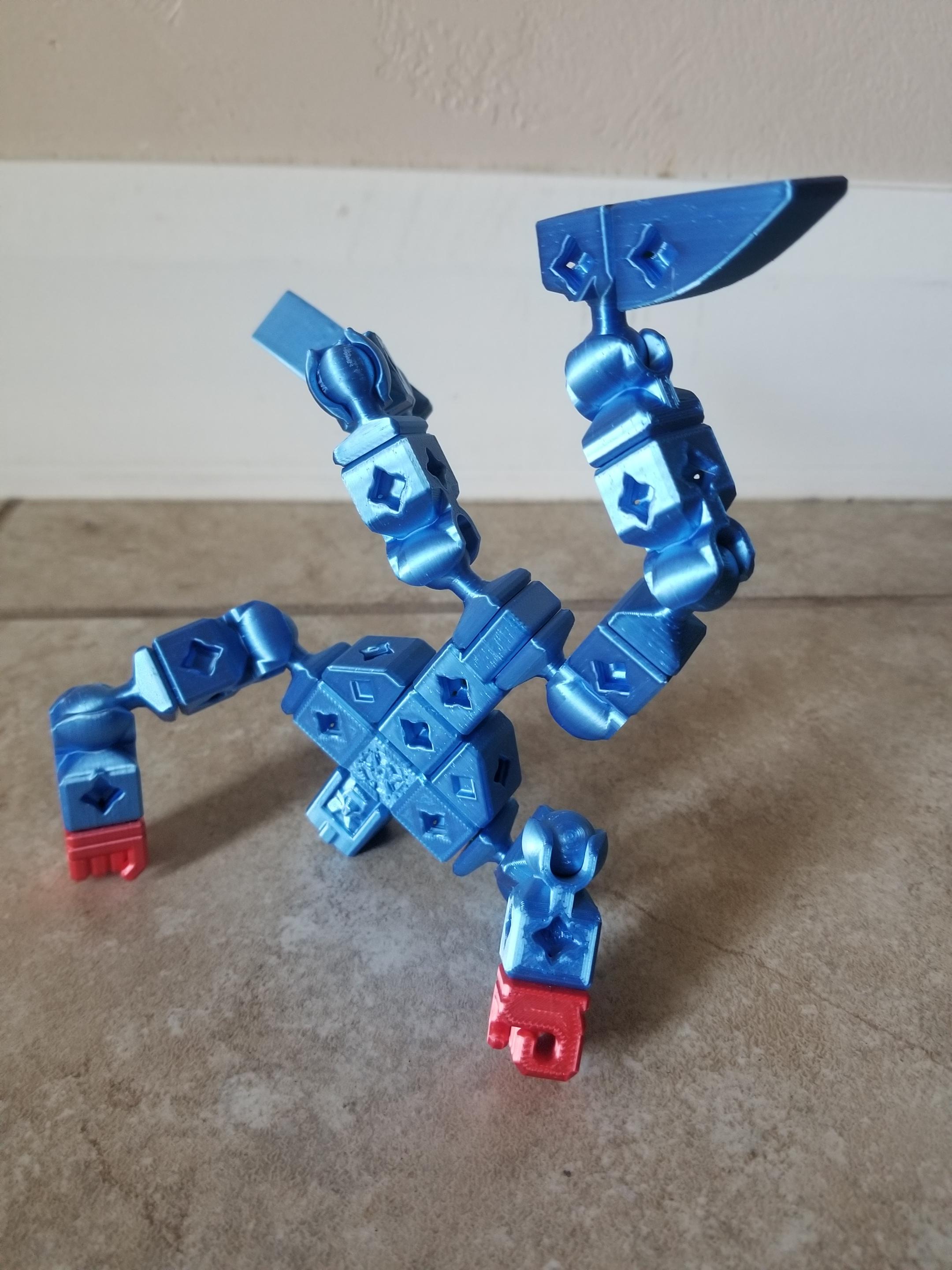 PrintABlok:Battlemecha Frame with basic pilot Articulated KitBash Model 3d model