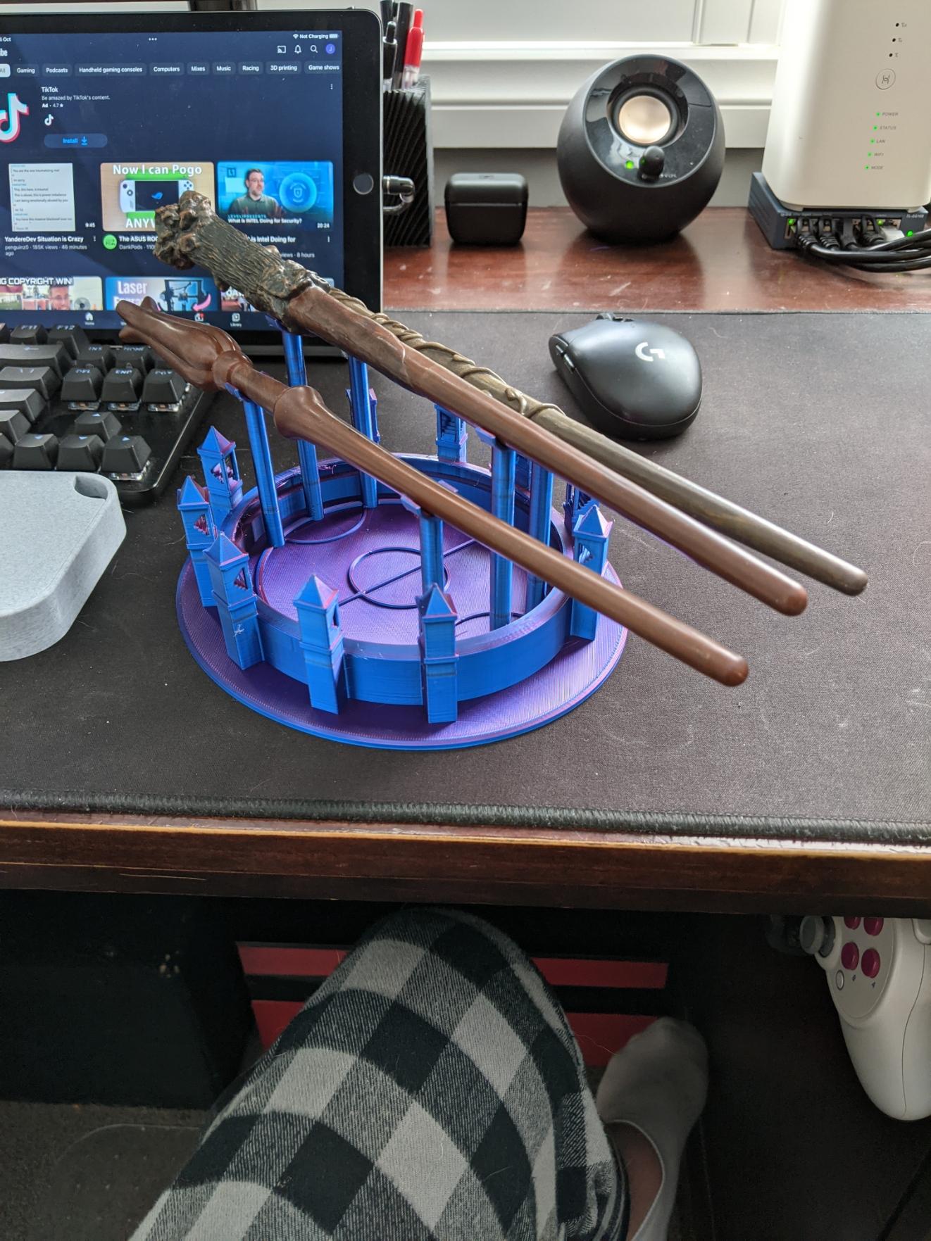 Hogwarts Quidditch Stadium Wand Holder 3d model