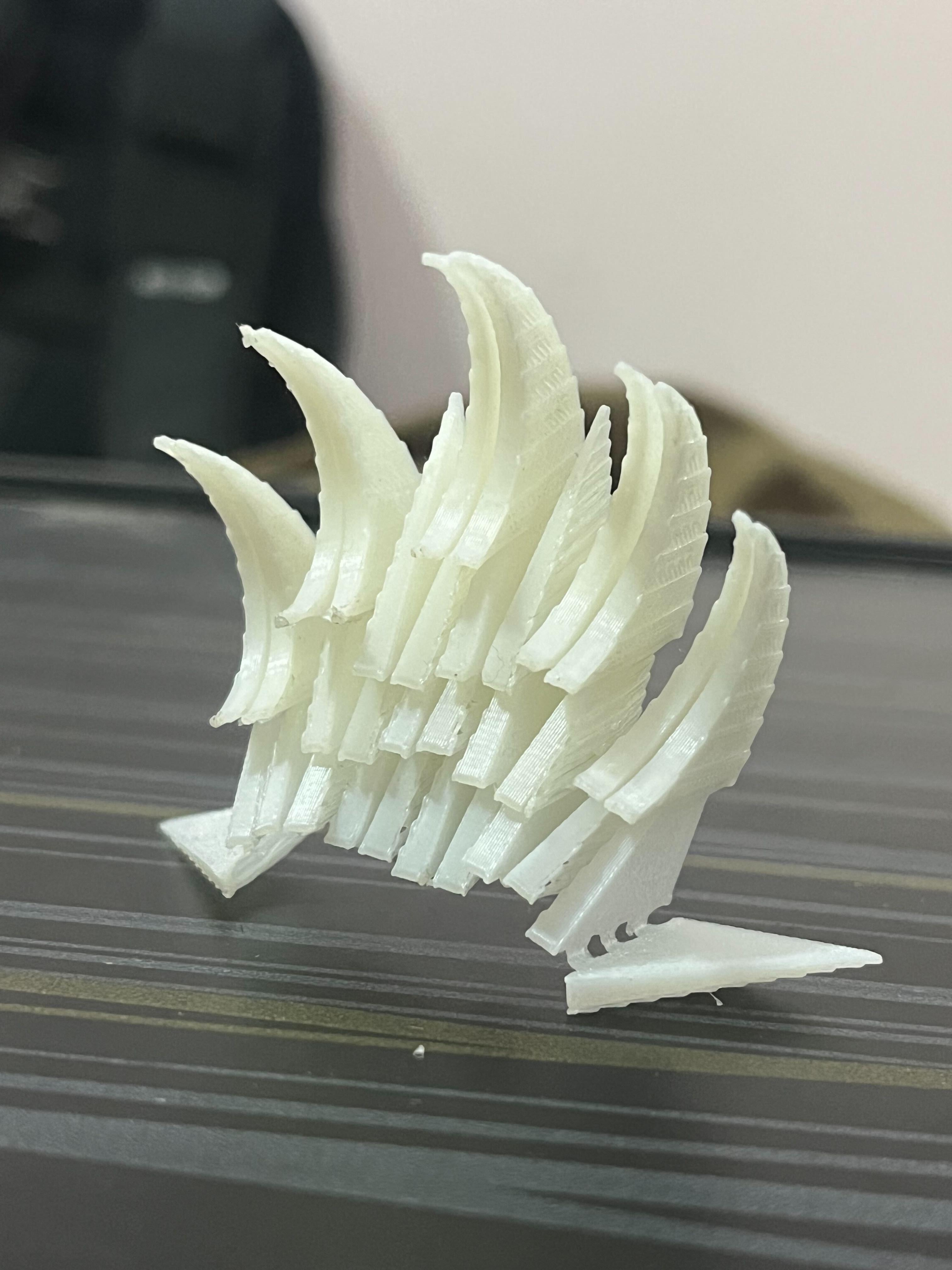 Origami Thorn - Self Connecting Piece 3d model