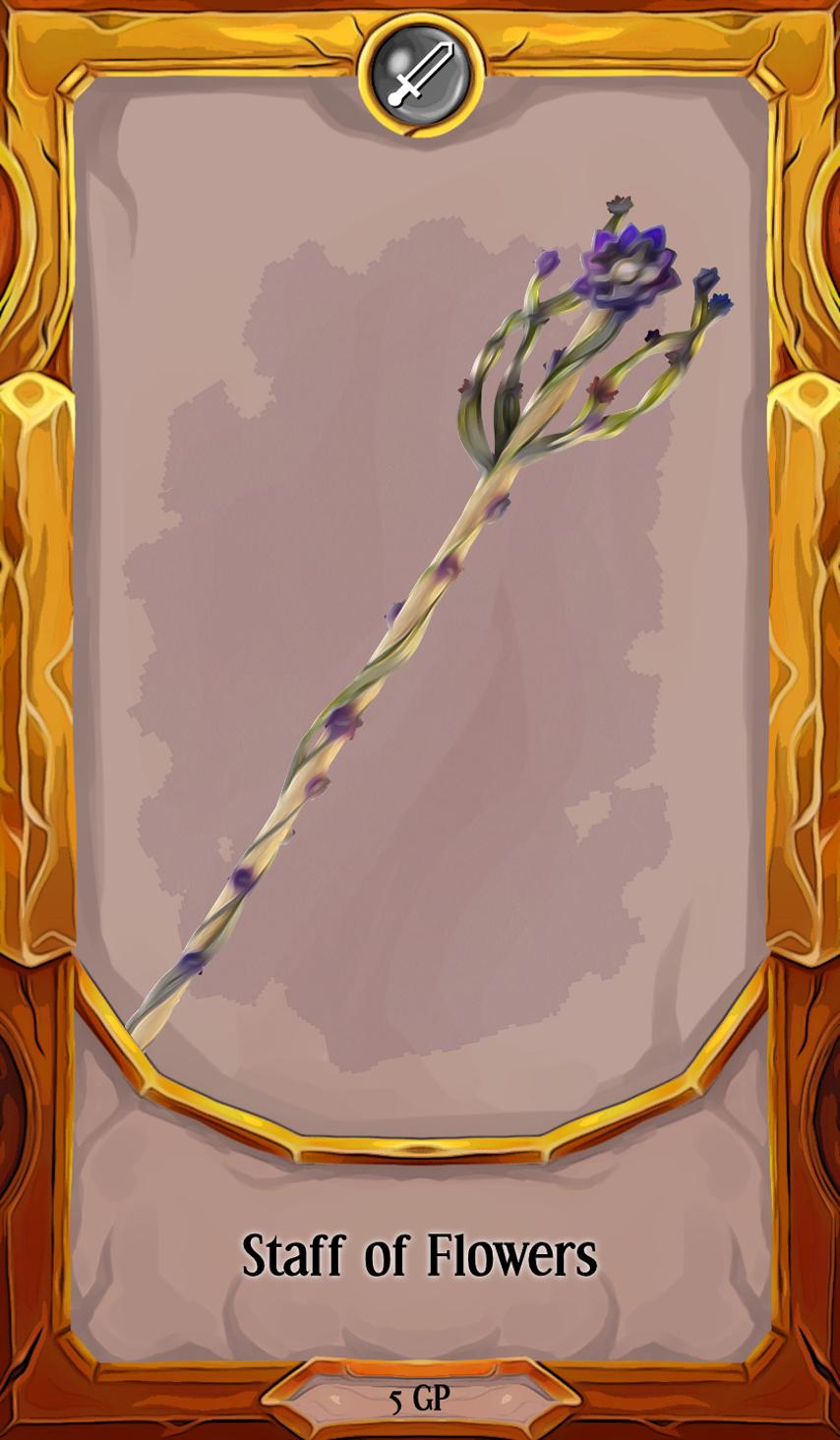 Staff of Flowers - Full sized staff 3d model