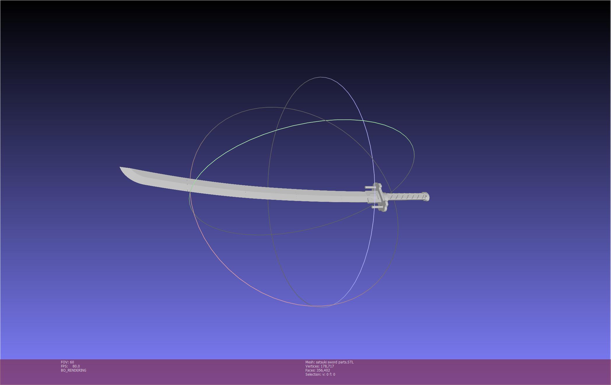 Kill La Kill Satsuki Sword And Sheath Printable Assembly 3d model