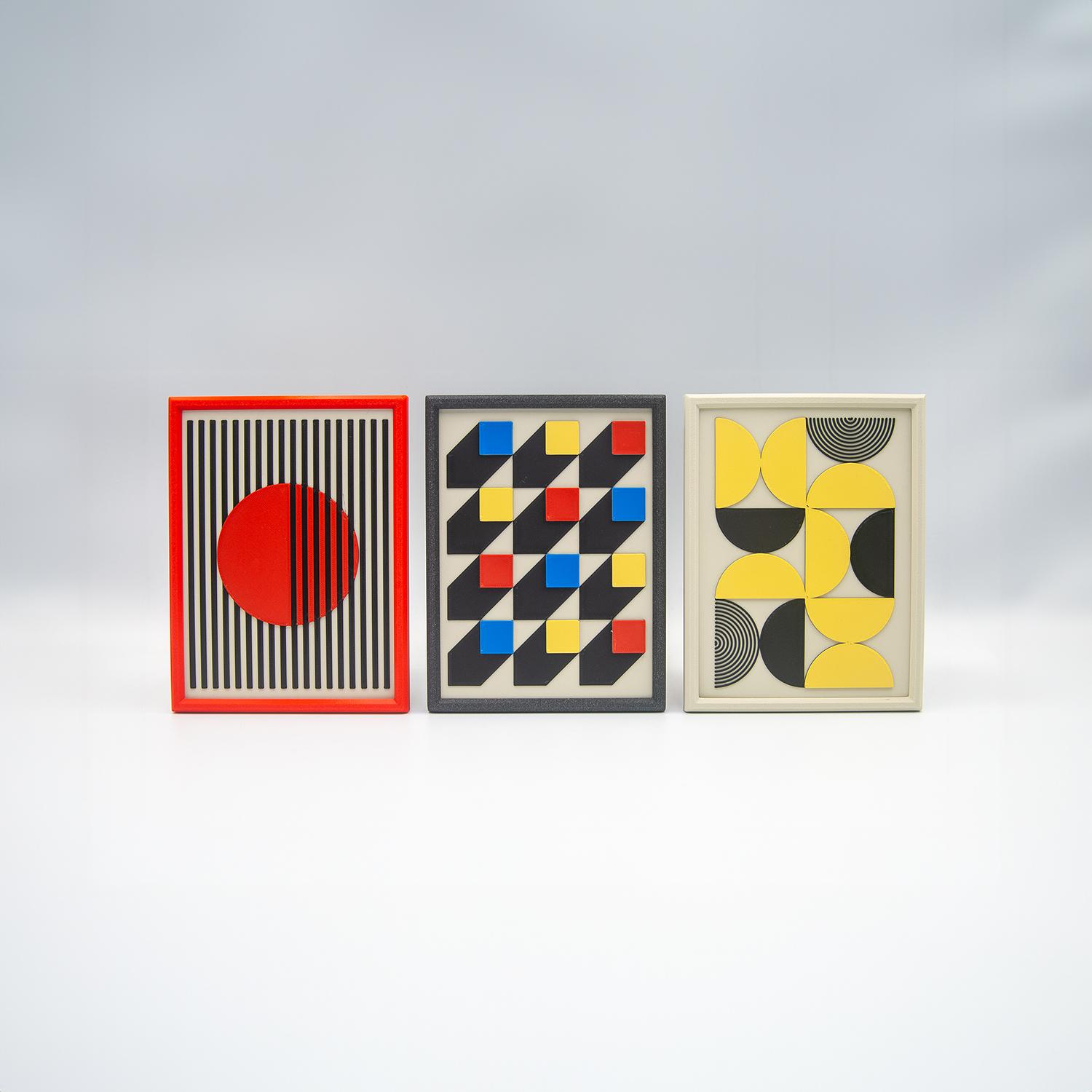 Bauhaus Wall Art Frame Set 3d model