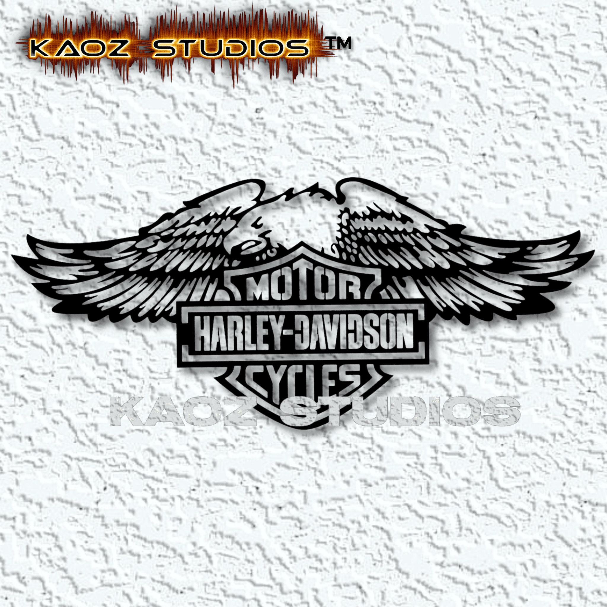 harley davidson sign motorcycle wall art 3d model