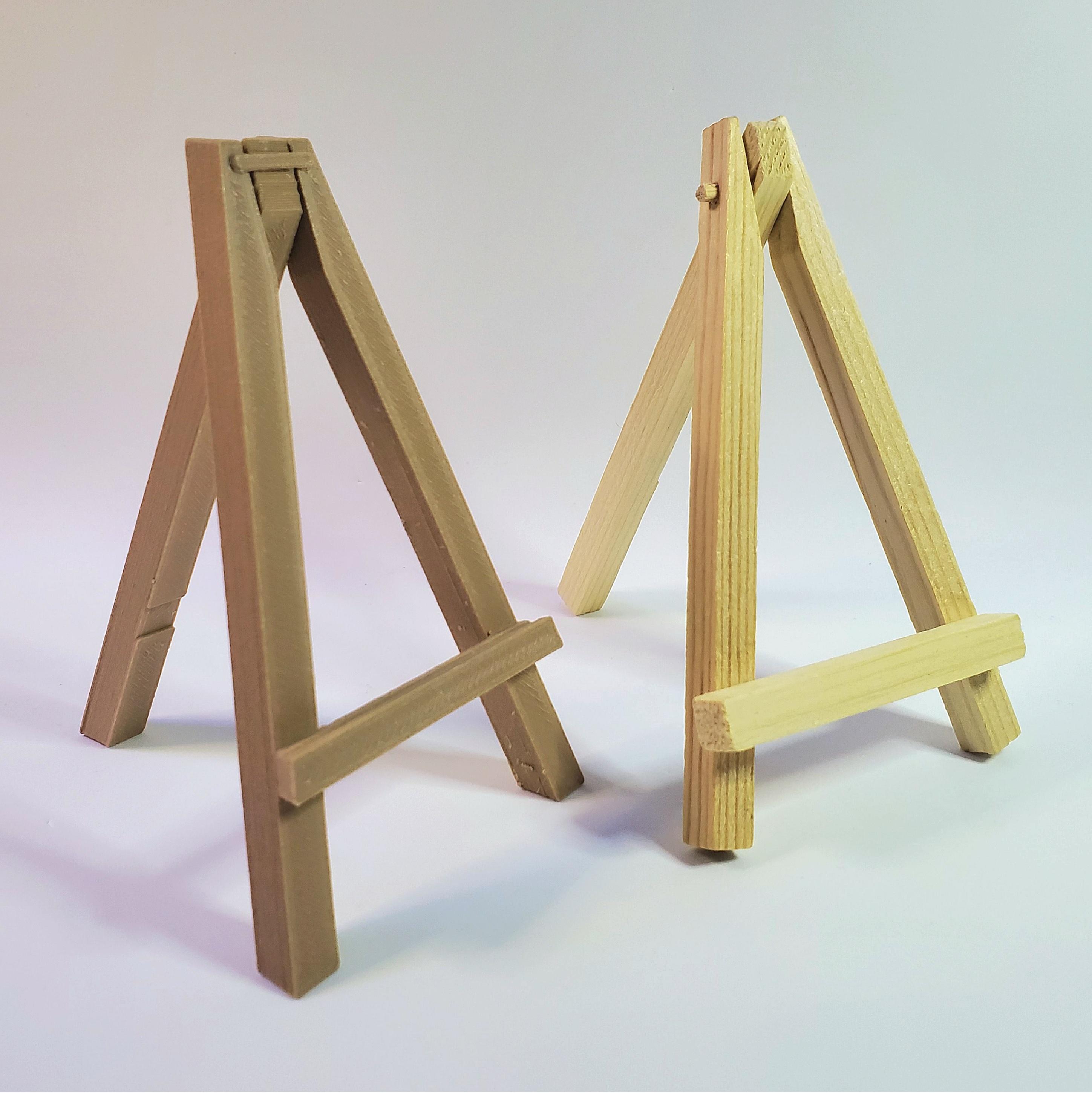 Mini Articulated Easel Display Stand :: Print-In-Place Art & Hobby Tool 3d model