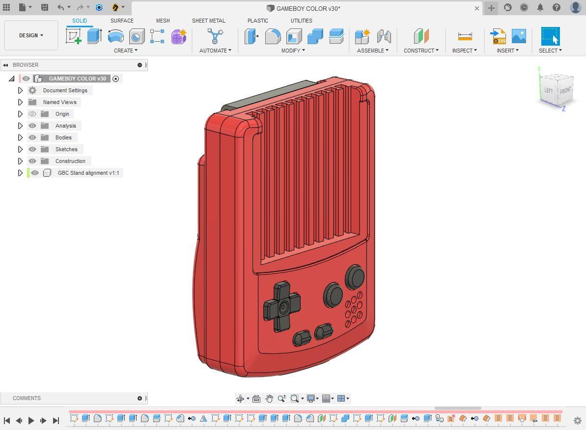 MINI TETRIS GAMEBOY COLOR - RETRO TOY AND CONTAINER 3d model