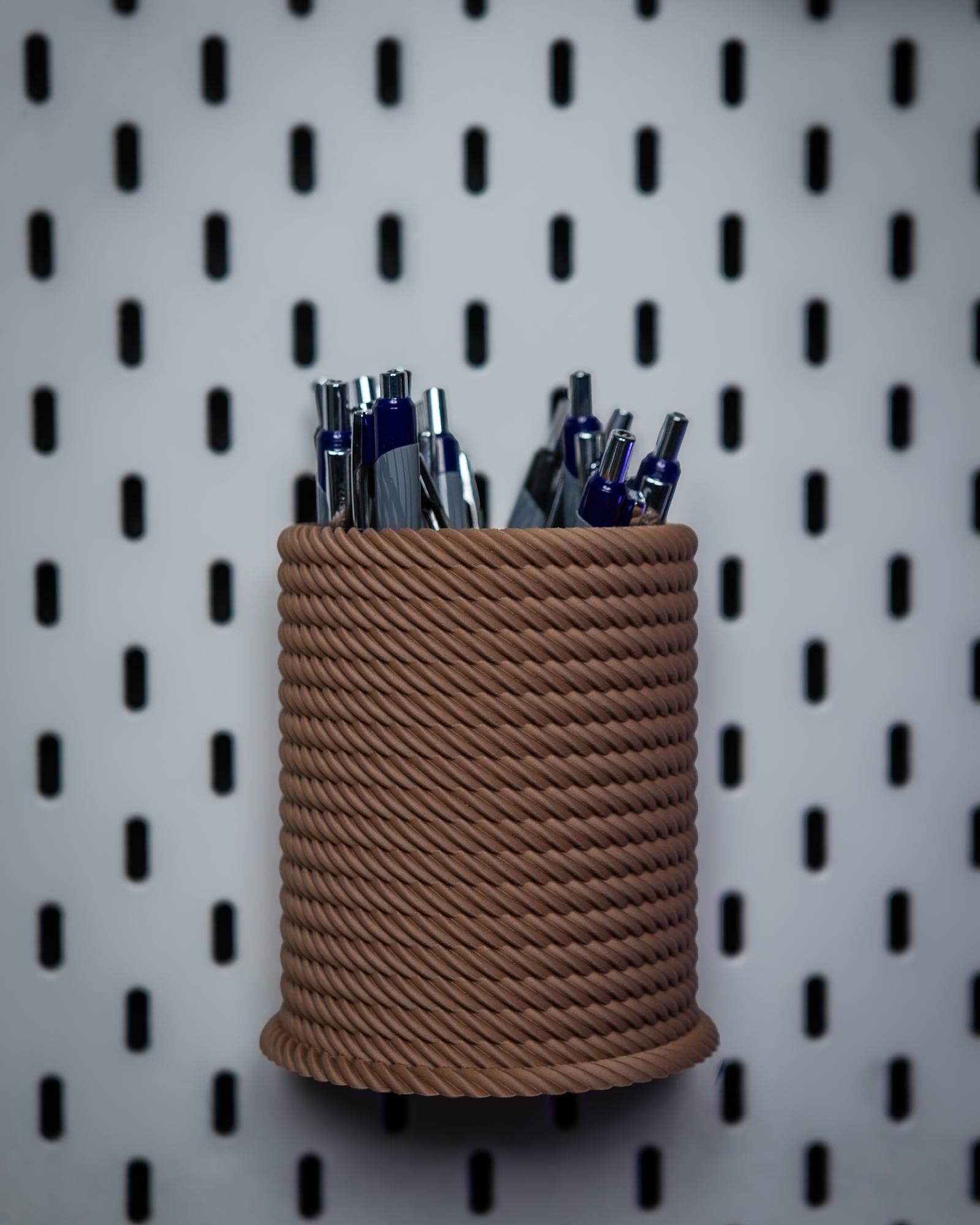 Rope Series | Pencil Holder Cup for IKEA Skadis Boards 3d model