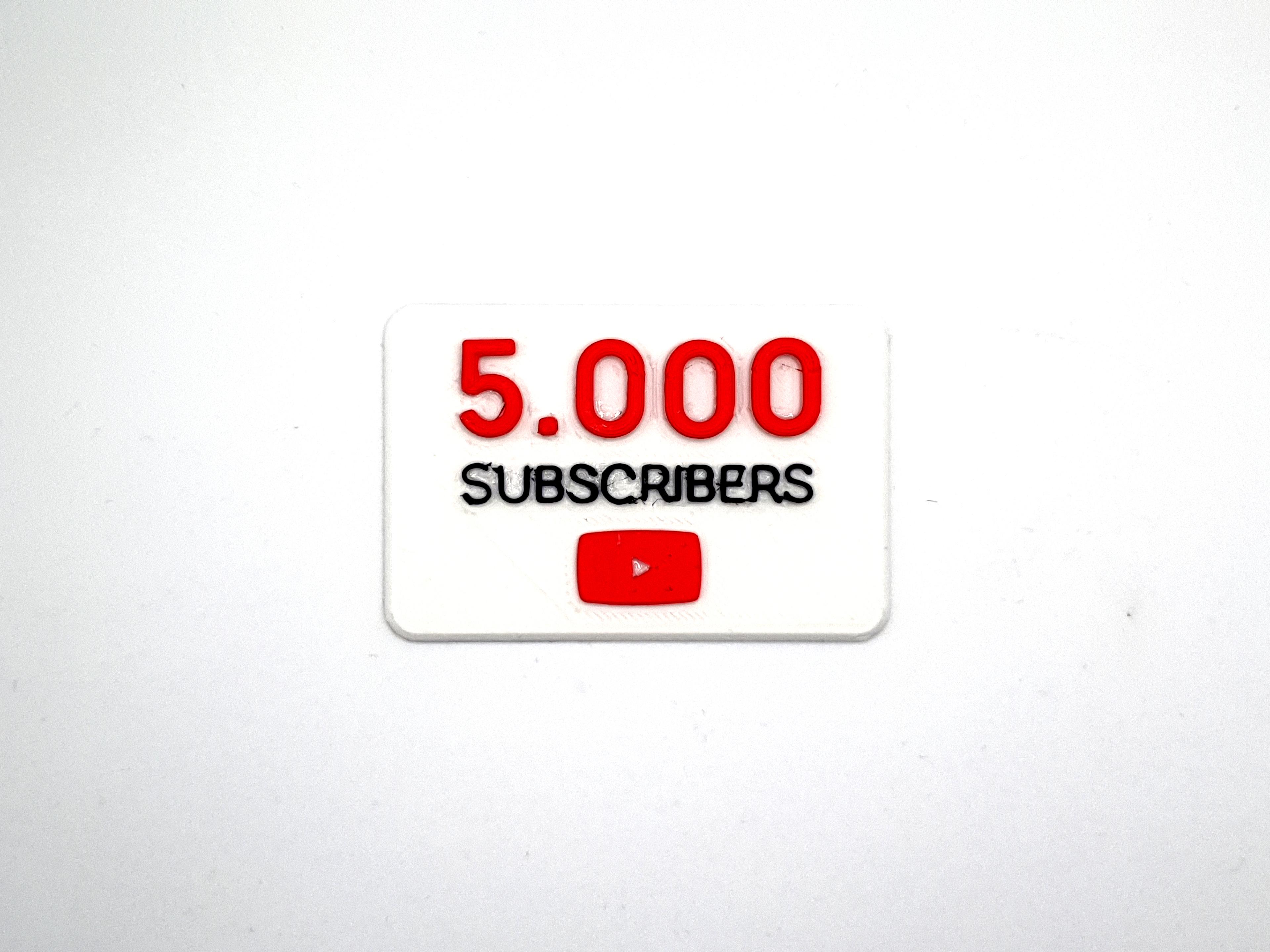 YouTube Subscribers '5.000' 3d model