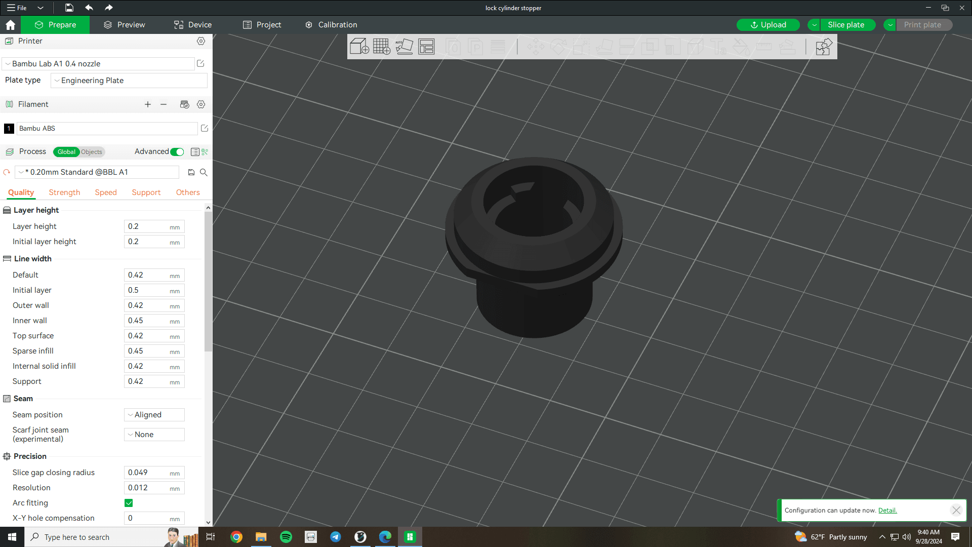 Kawasaki KQR lock cylinder stopper 3d model