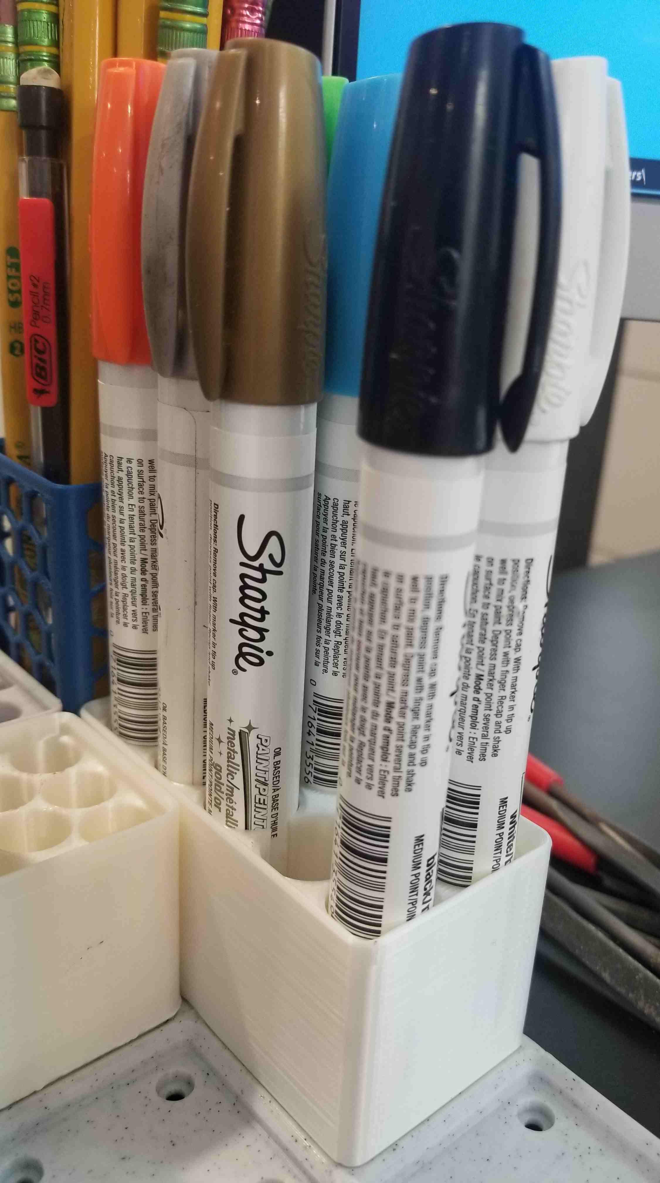 Gridfinity Sharpie Paint Marker Holder 3d model