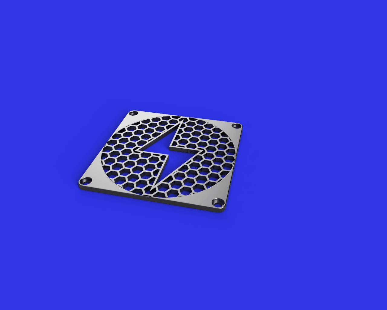 Lightning Bolt 80mm Fan Guard  3d model