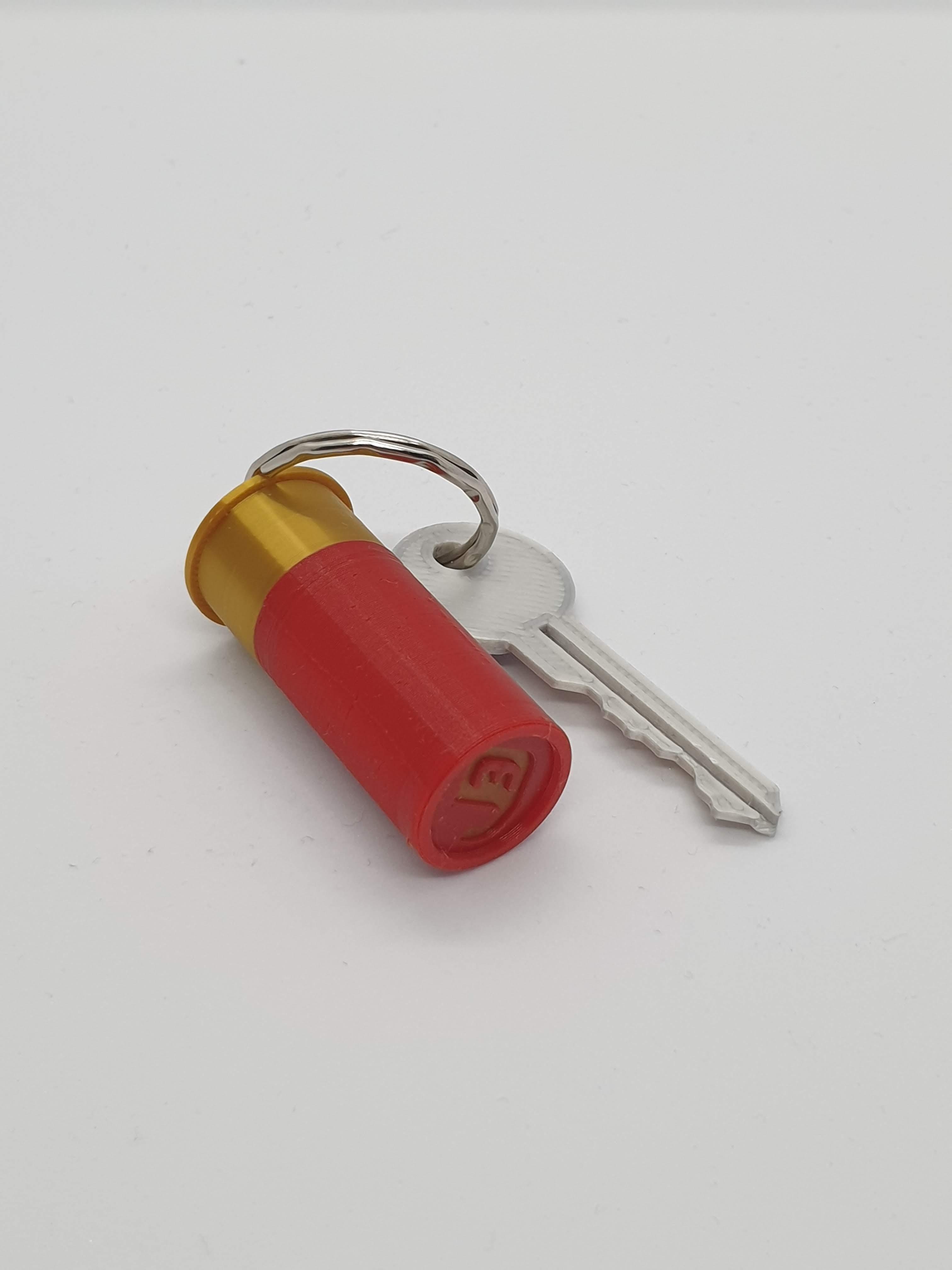 Shotgun Shell Keychain Stash Container 3d model