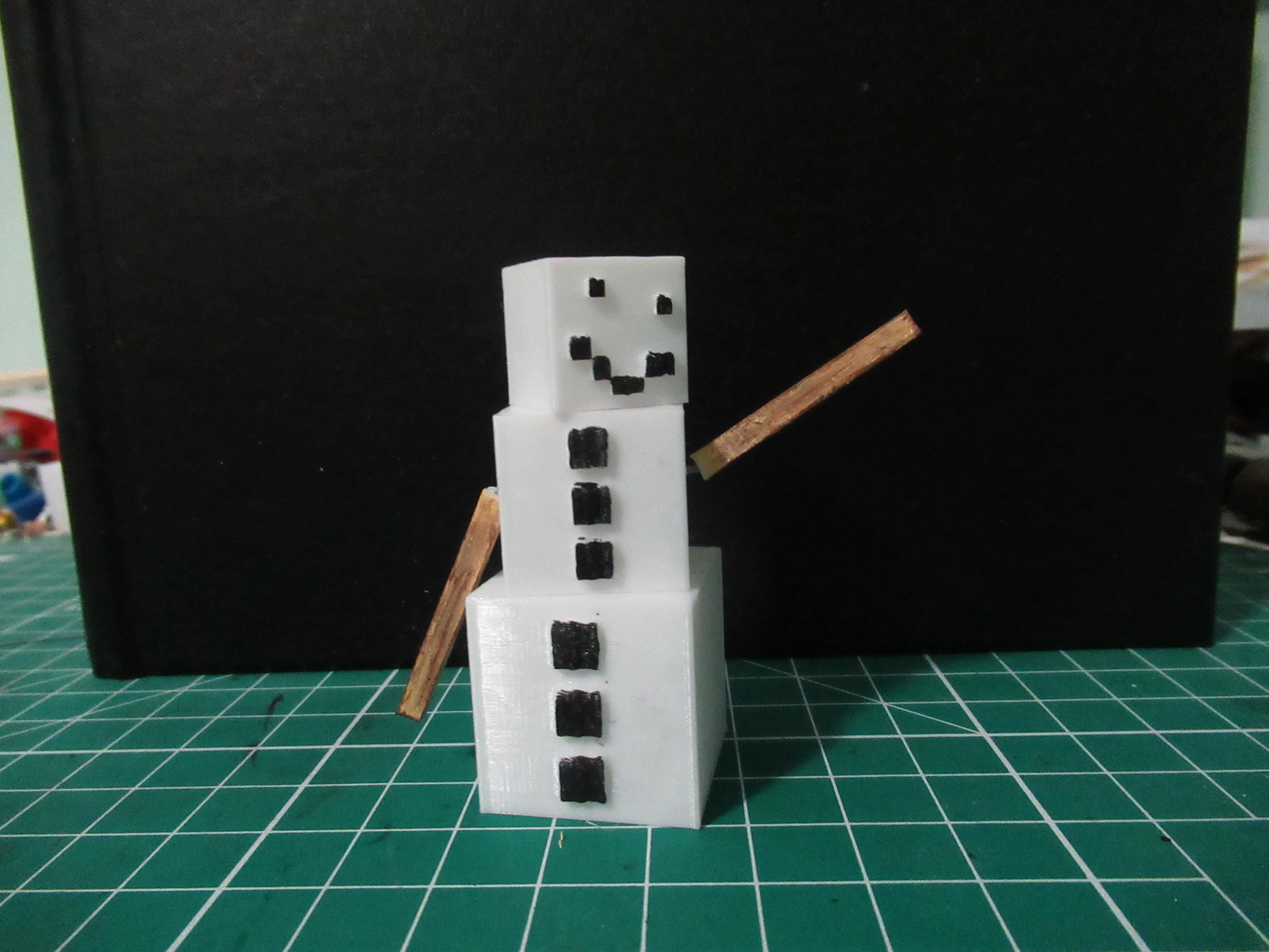 Articulated Minecraft Snowman 3d model