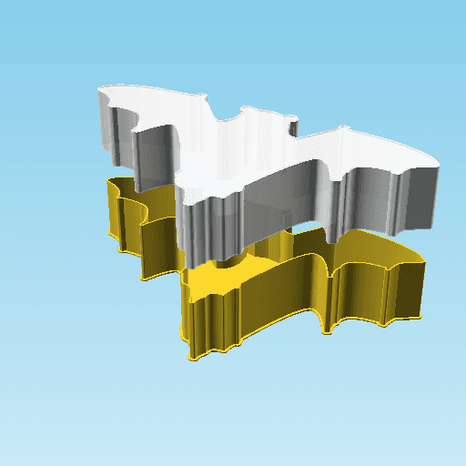 Bat 0053, nestable box (v2) 3d model