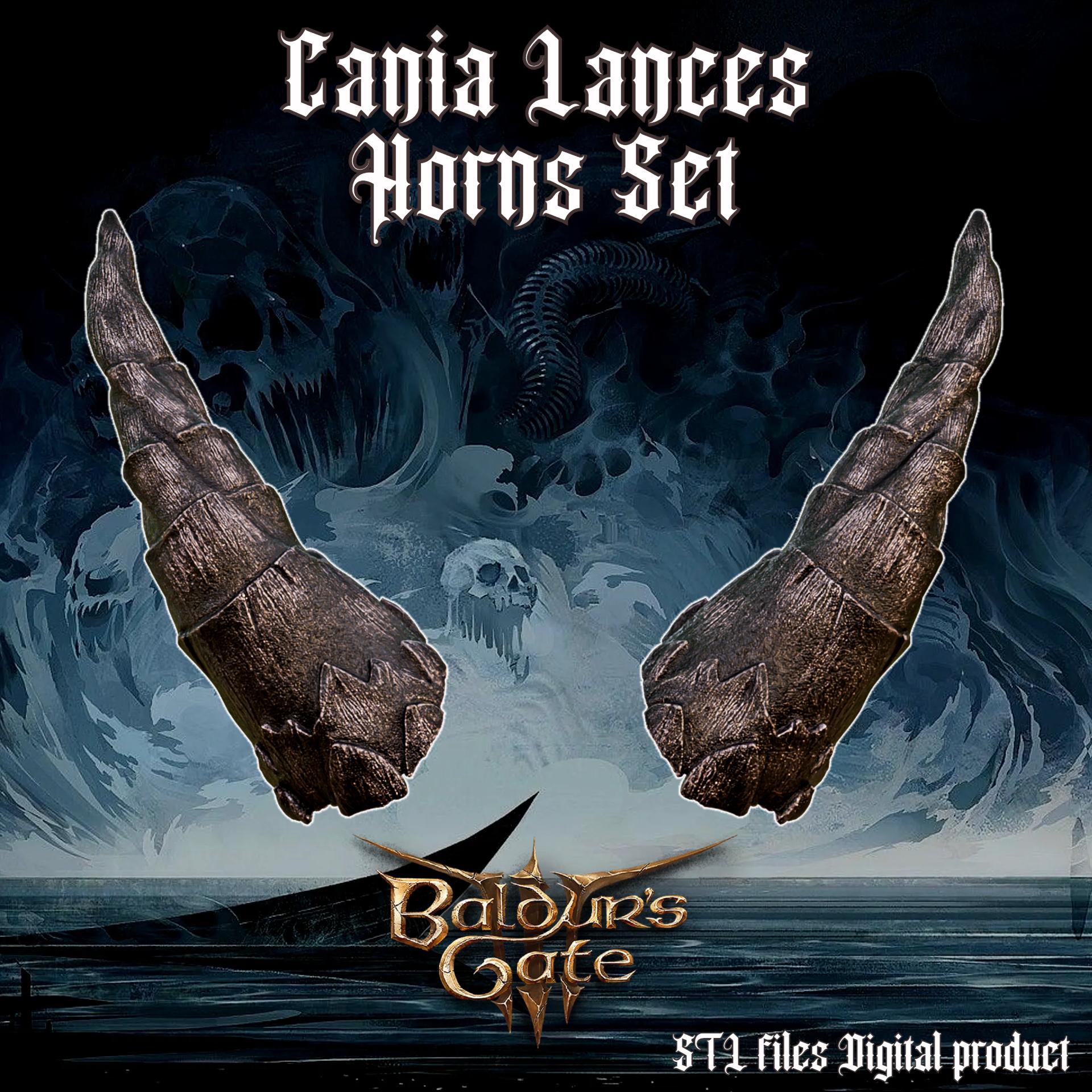 FANTASY CANIA LANCES HORNS SET BALDURS GATE 3 3d model