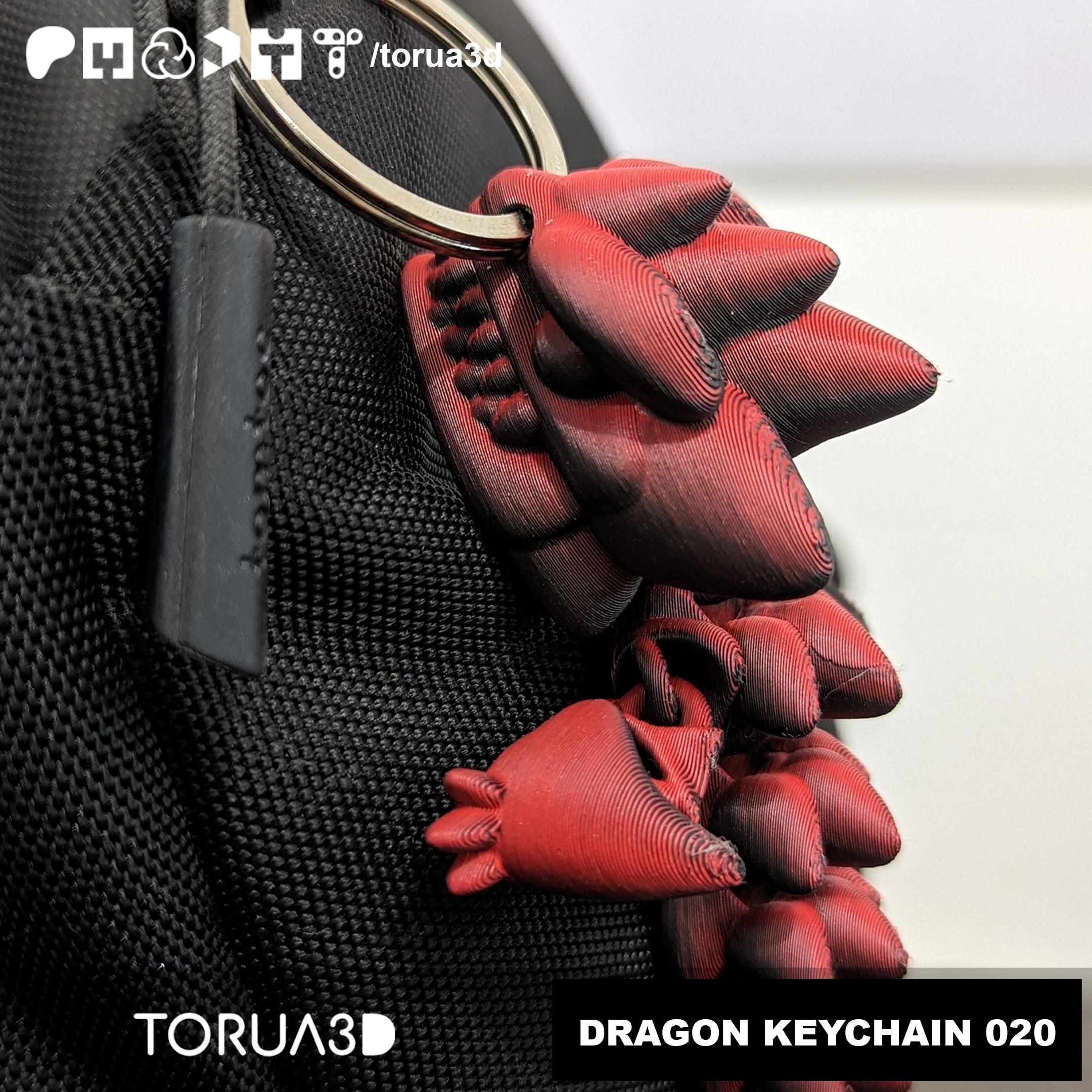 Articulated Dragon Keychain 020 3d model