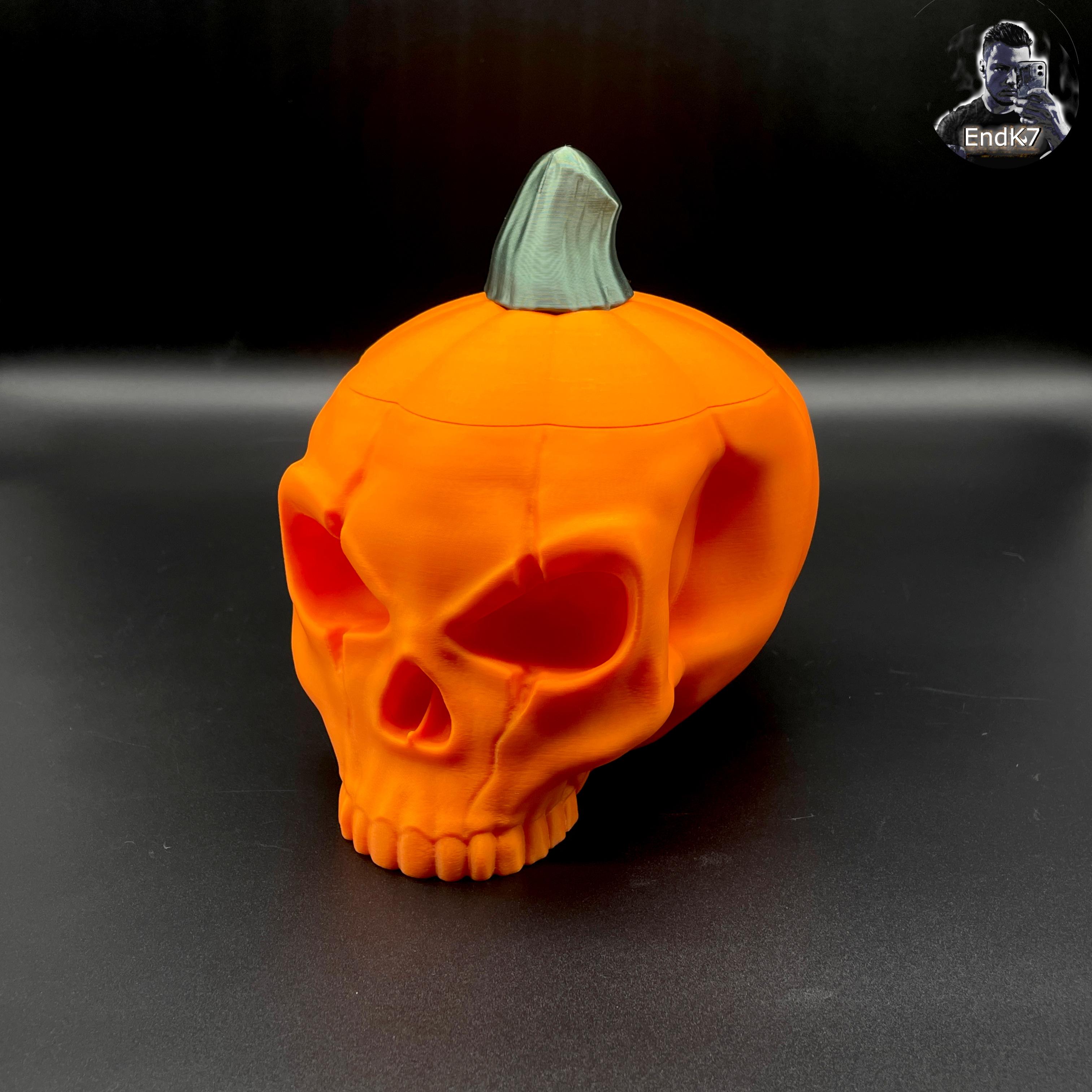 Halloween Pumpkin Skull Container  3d model