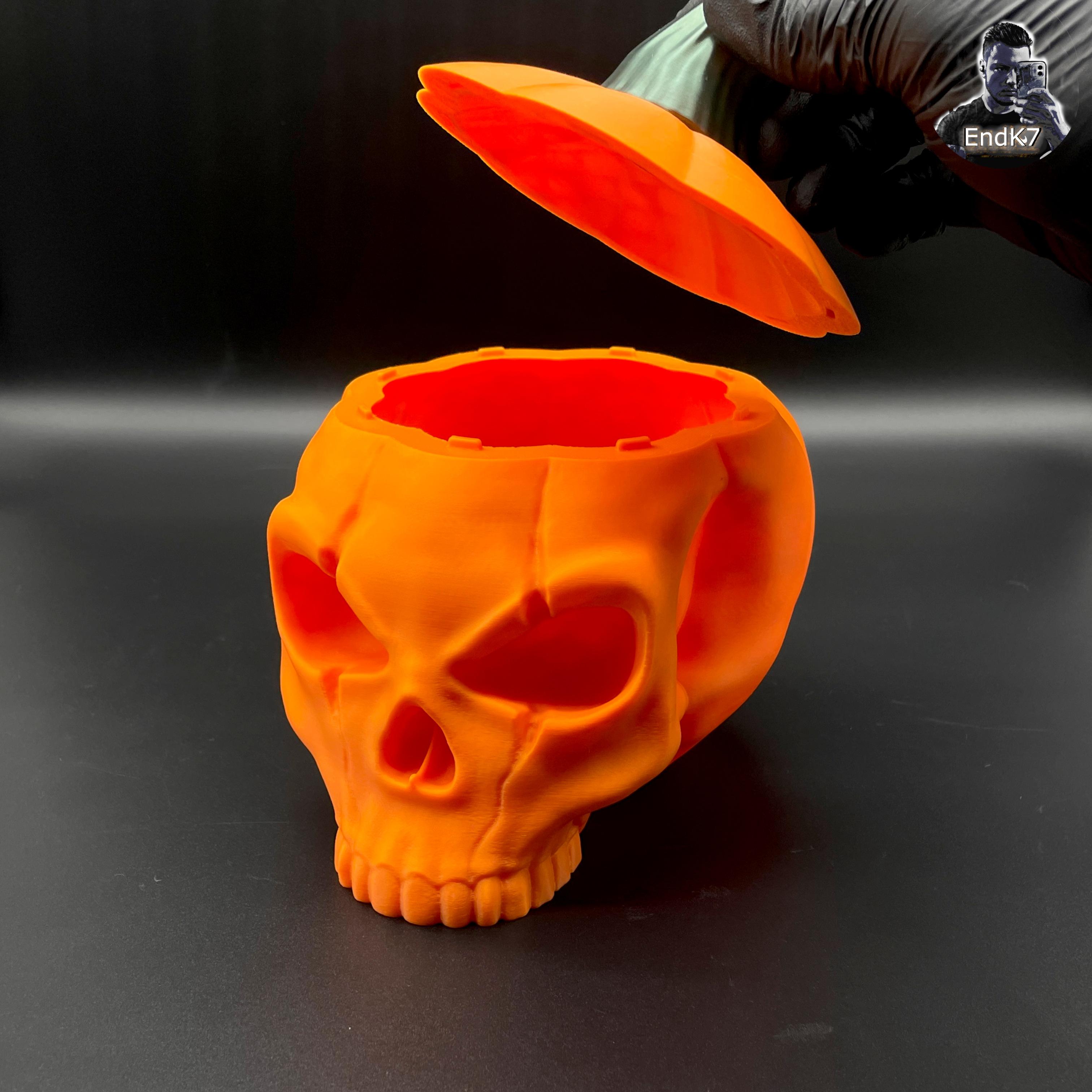 Halloween Pumpkin Skull Container  3d model