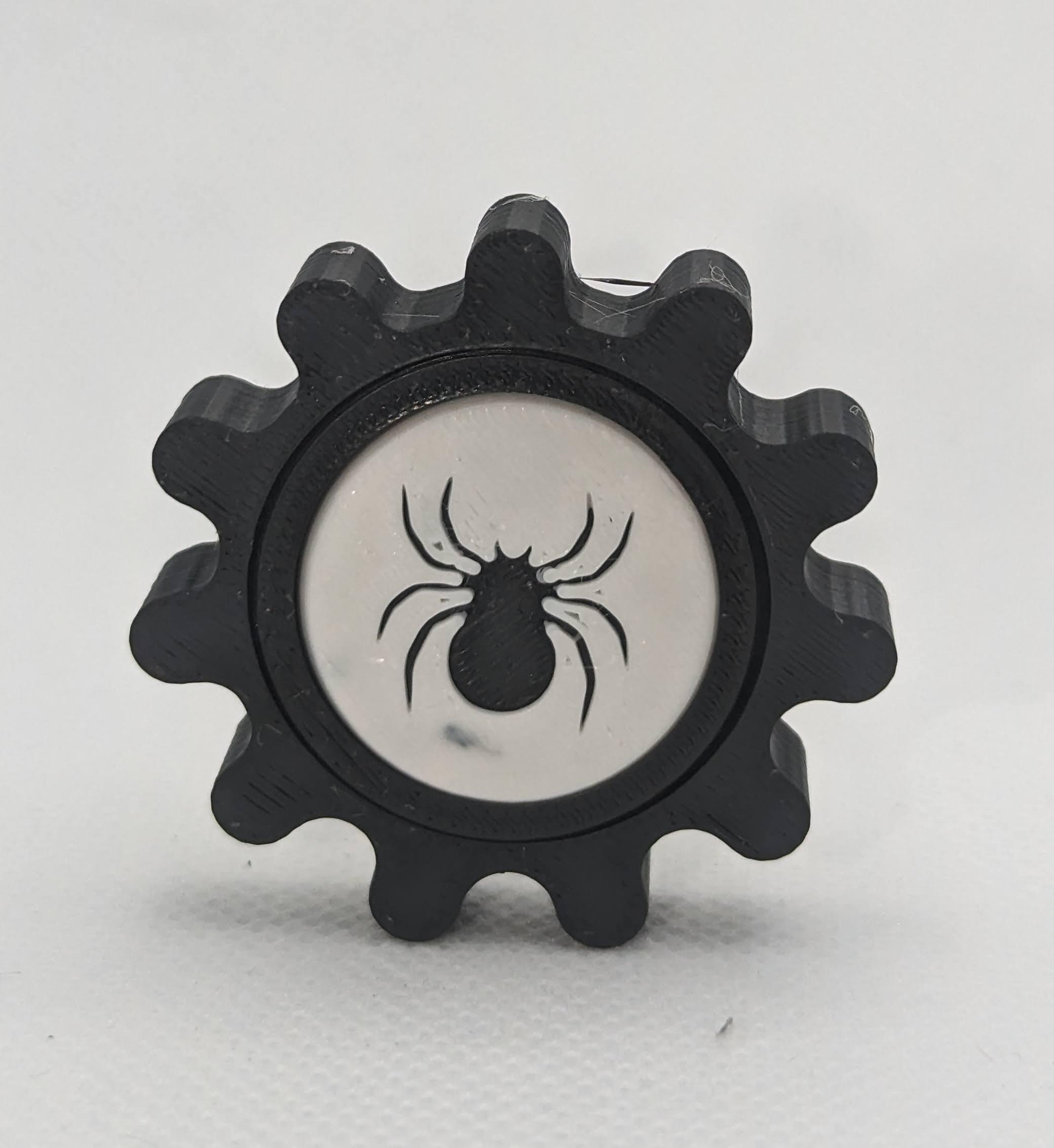 Gyroscope Gear Fidget - Halloween Spider 3d model