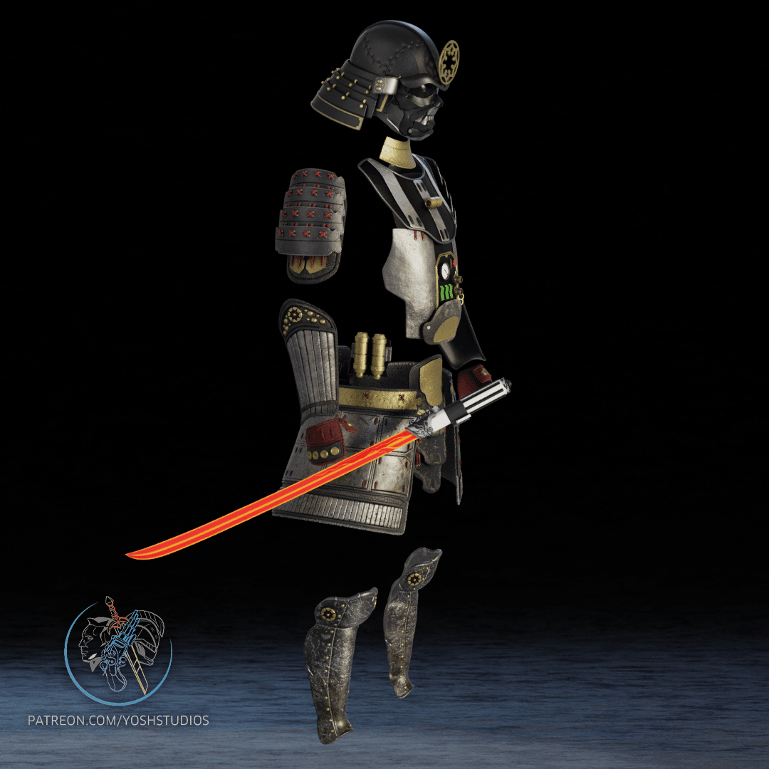 Sengoku Darth Vader Costume 3D Print File STL 3d model