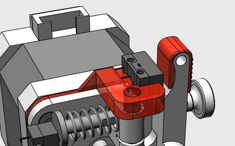 Filament Cutter for Ender-3 Microswiss Extruder 3d model