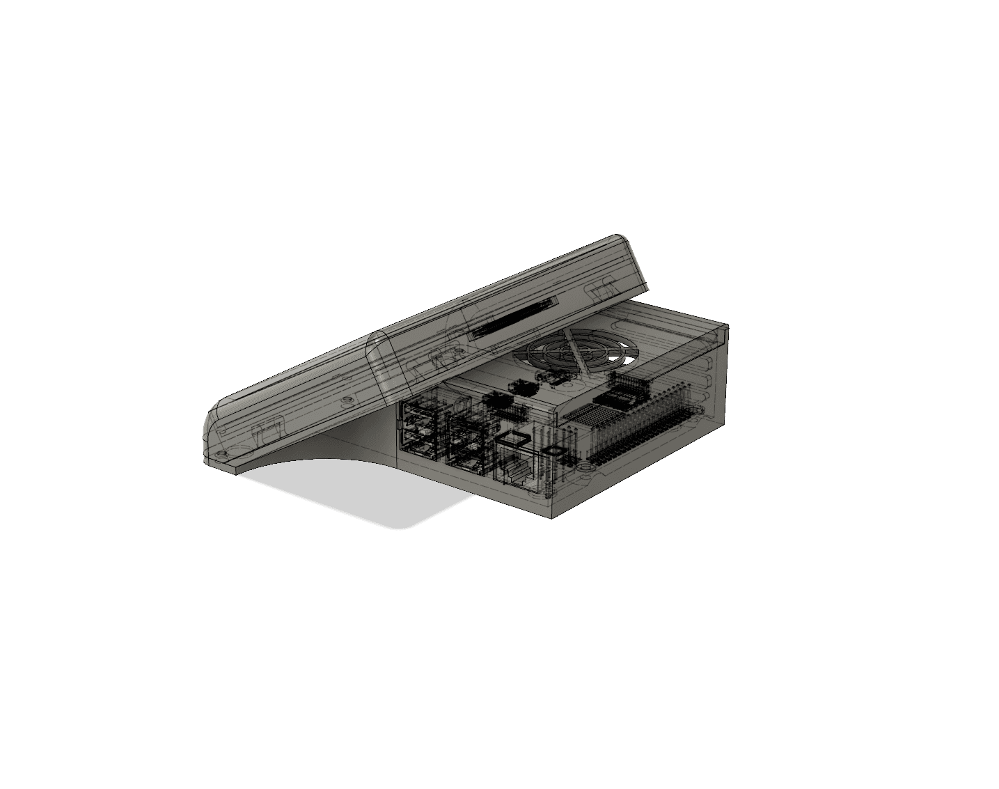 Raspberry Pi + Osoyoo 5 DSI screen case - Klipper screen 3d model