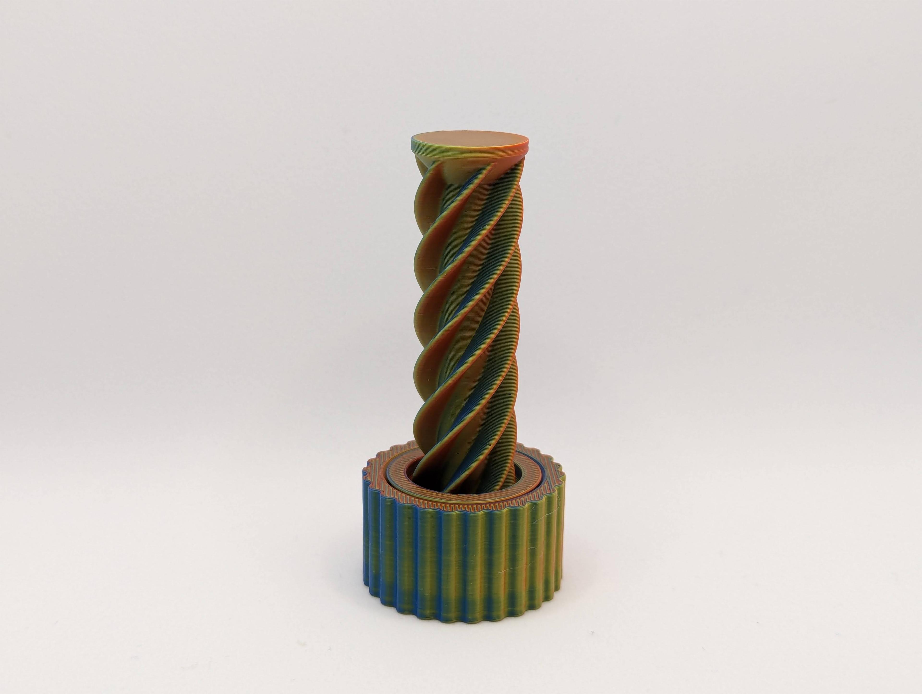 Print in Place Vortex/Spiral with Spinning Outer Ring Fidget  3d model