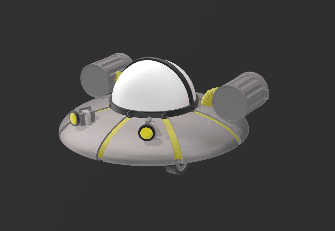 Rick and Morty ship 3d model