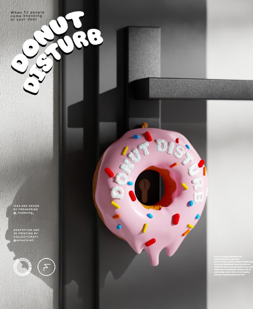 Donut Disturb - Door Hanger  3d model