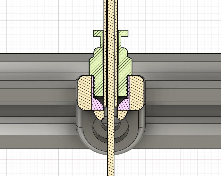 Filament Feed Guide for 2020 4020 Frame(PC4-M10) 3d model