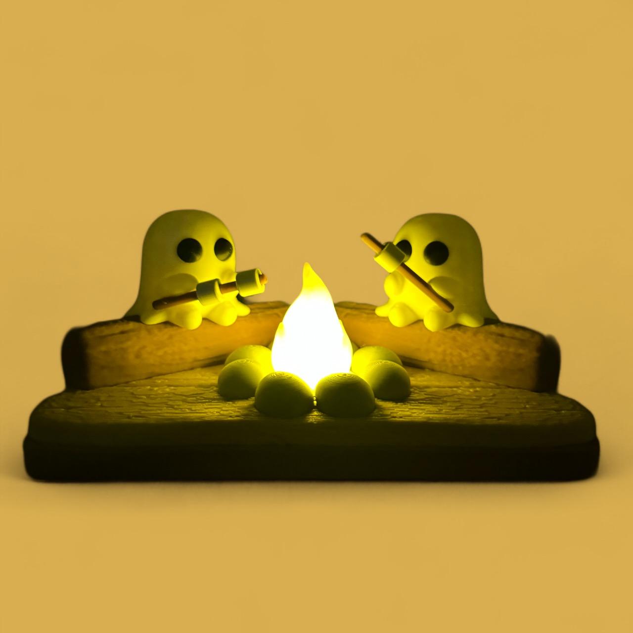 Ghostly Campfire - No supports or AMS - Tea Light 3d model