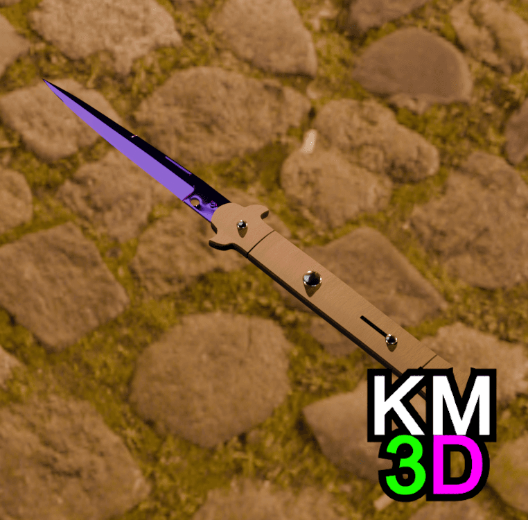 Stiletto knife CSGO 3d model