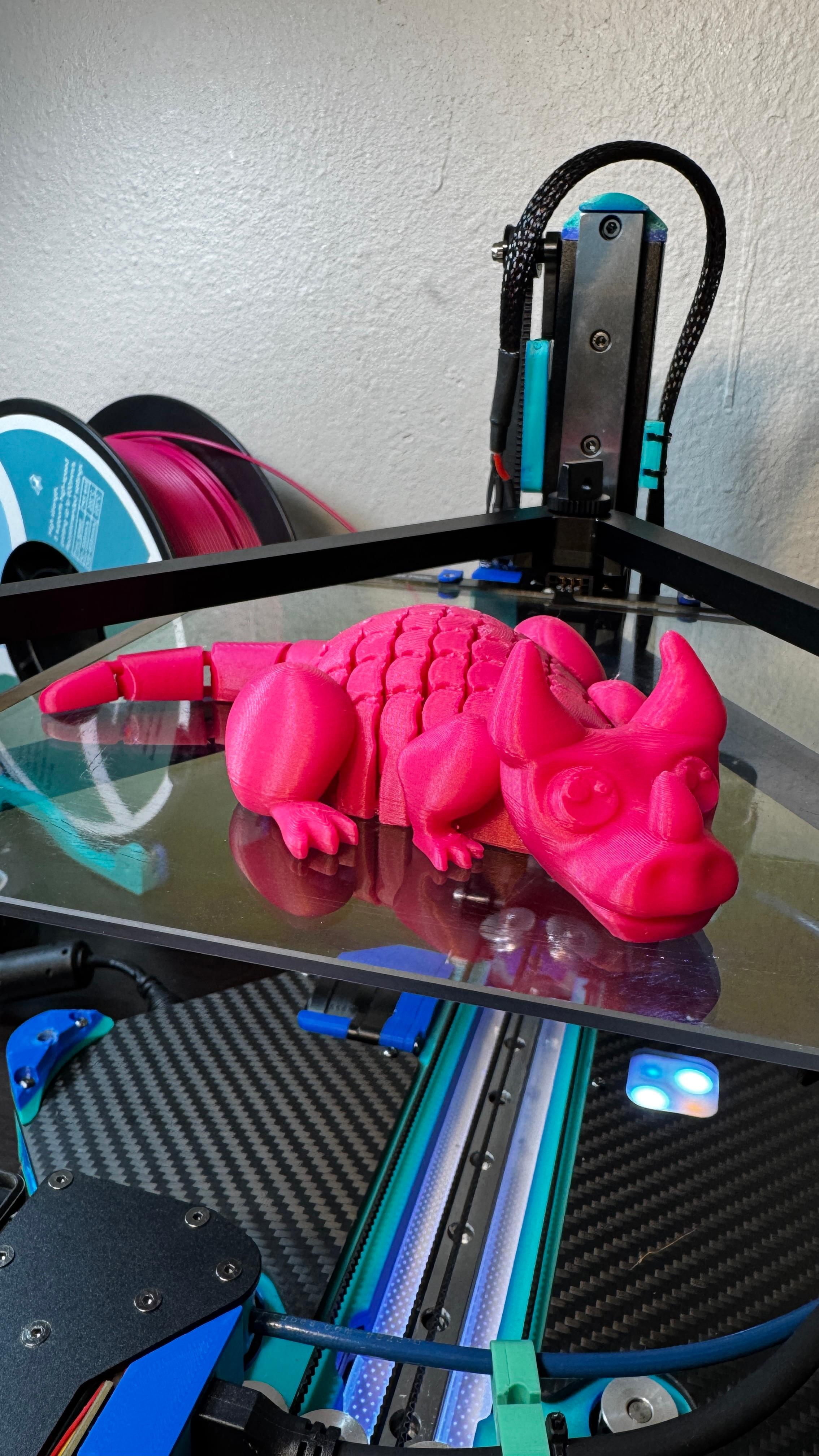 Fat Floppy Dragon - Articulated Dragon - Great print and doesn’t mind printing upside down. - 3d model