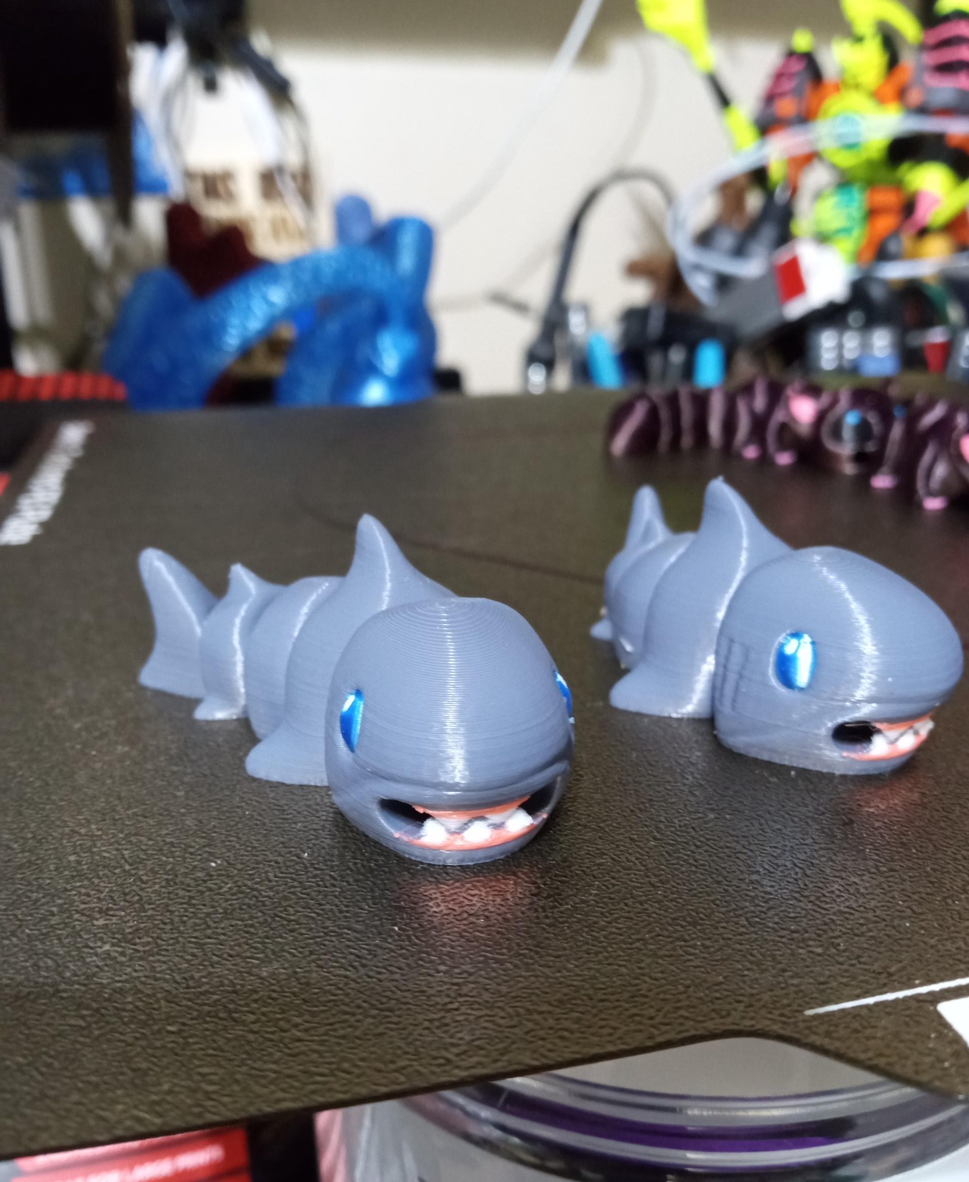 Sharkie Showing Teeth Keychain 3d model