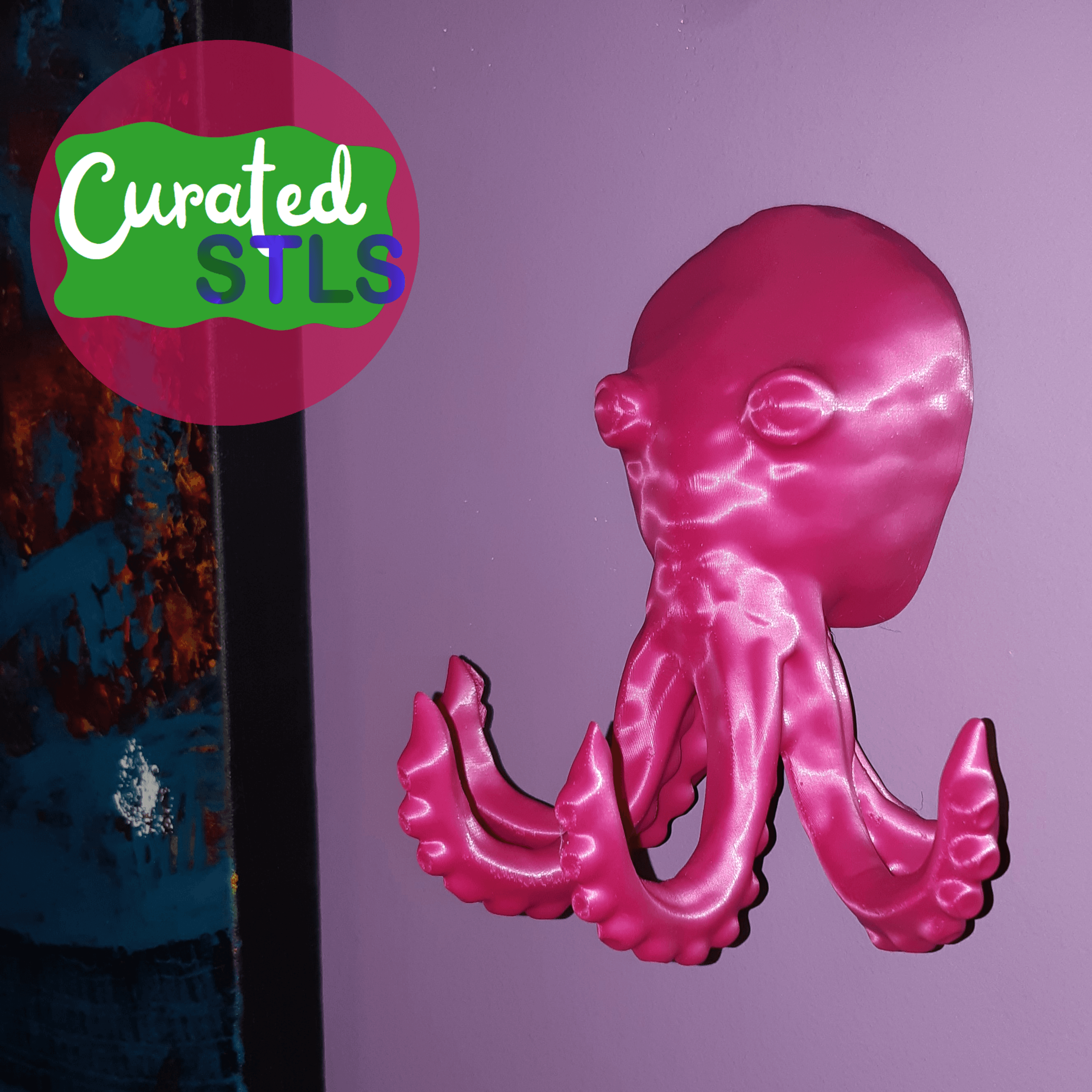 XL Octopus Hook For Wall, Pegboard, Skadis 3d model