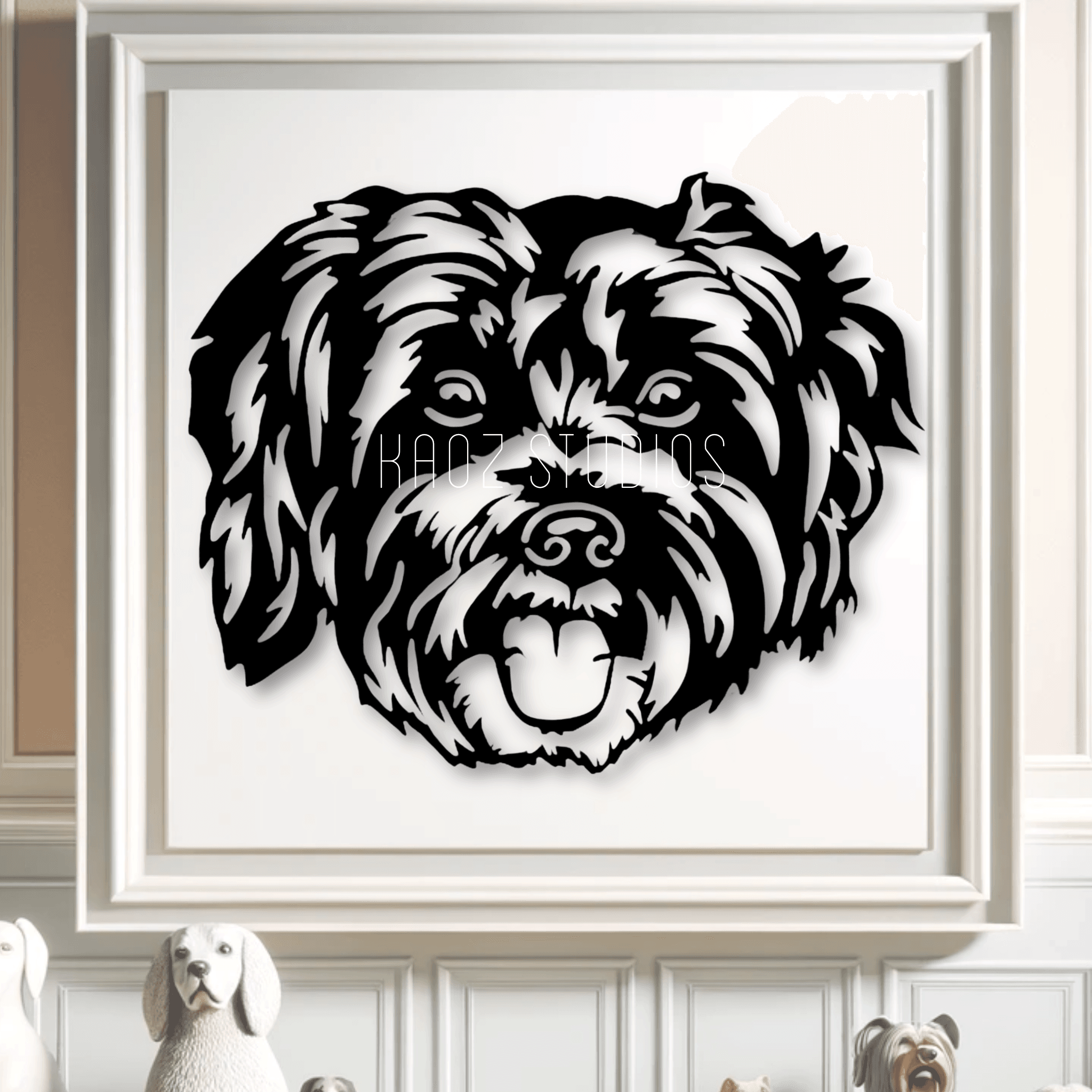 schnoodle dog wall art schnoodle puppy wall decor doggy decoration 3d model