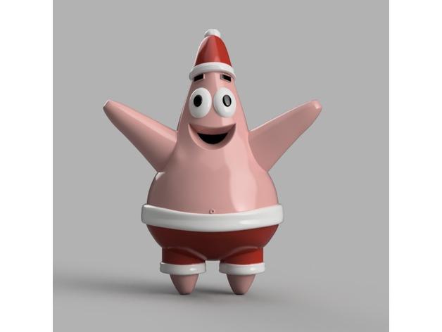 Patrick Star Tree Topper (Xmas) 3d model