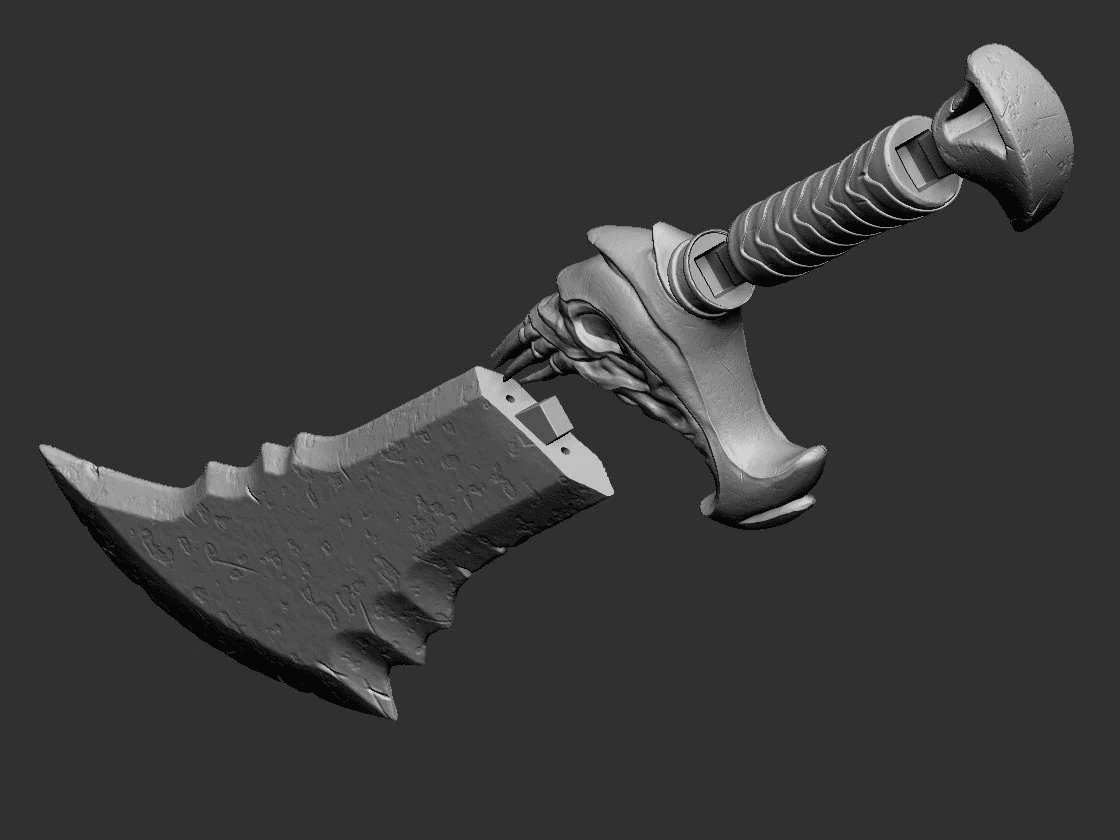 Kratos Blades Of Chaos 3D Print File STL God Of War 3d model