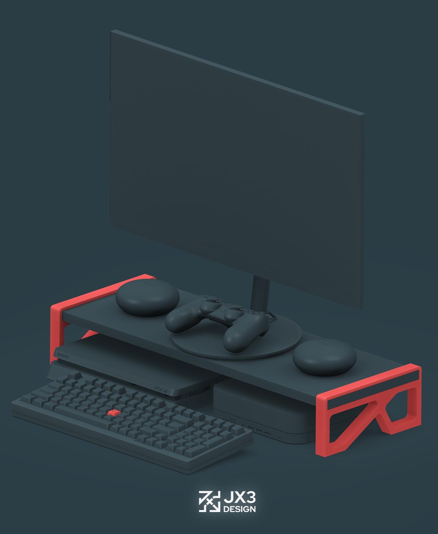 Monitor stand for Ikea BURHULT 3d model