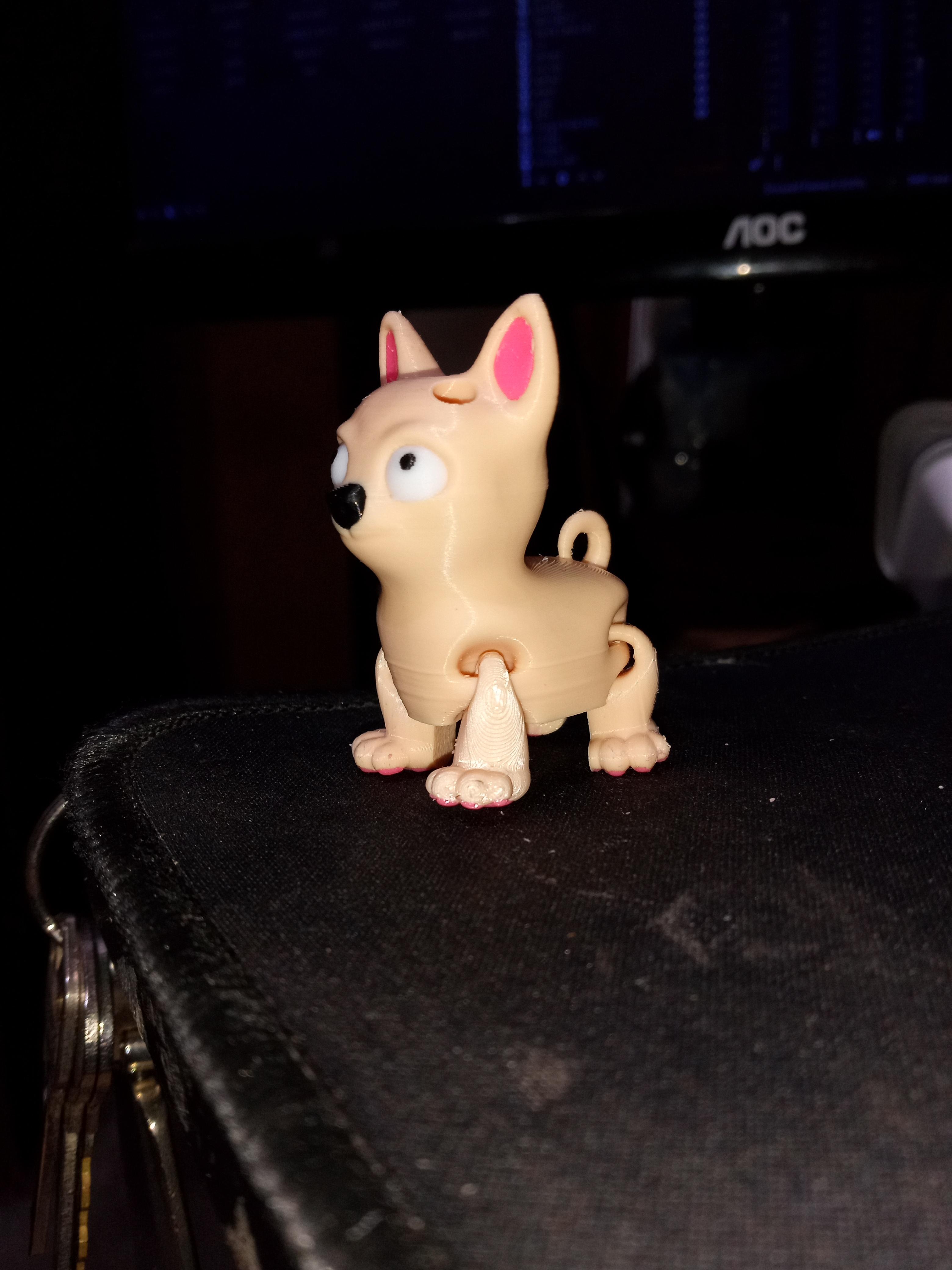 Chihuahua Keychain Fidget 3d model